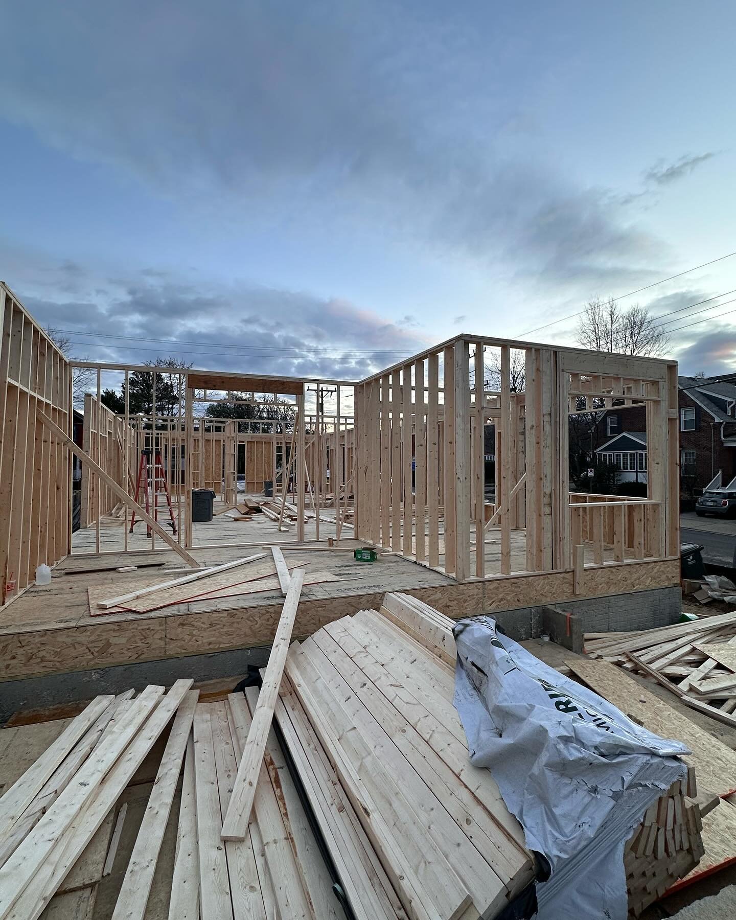 It&rsquo;s day 3 of framing and the guys are flying 🛩️ 🤠