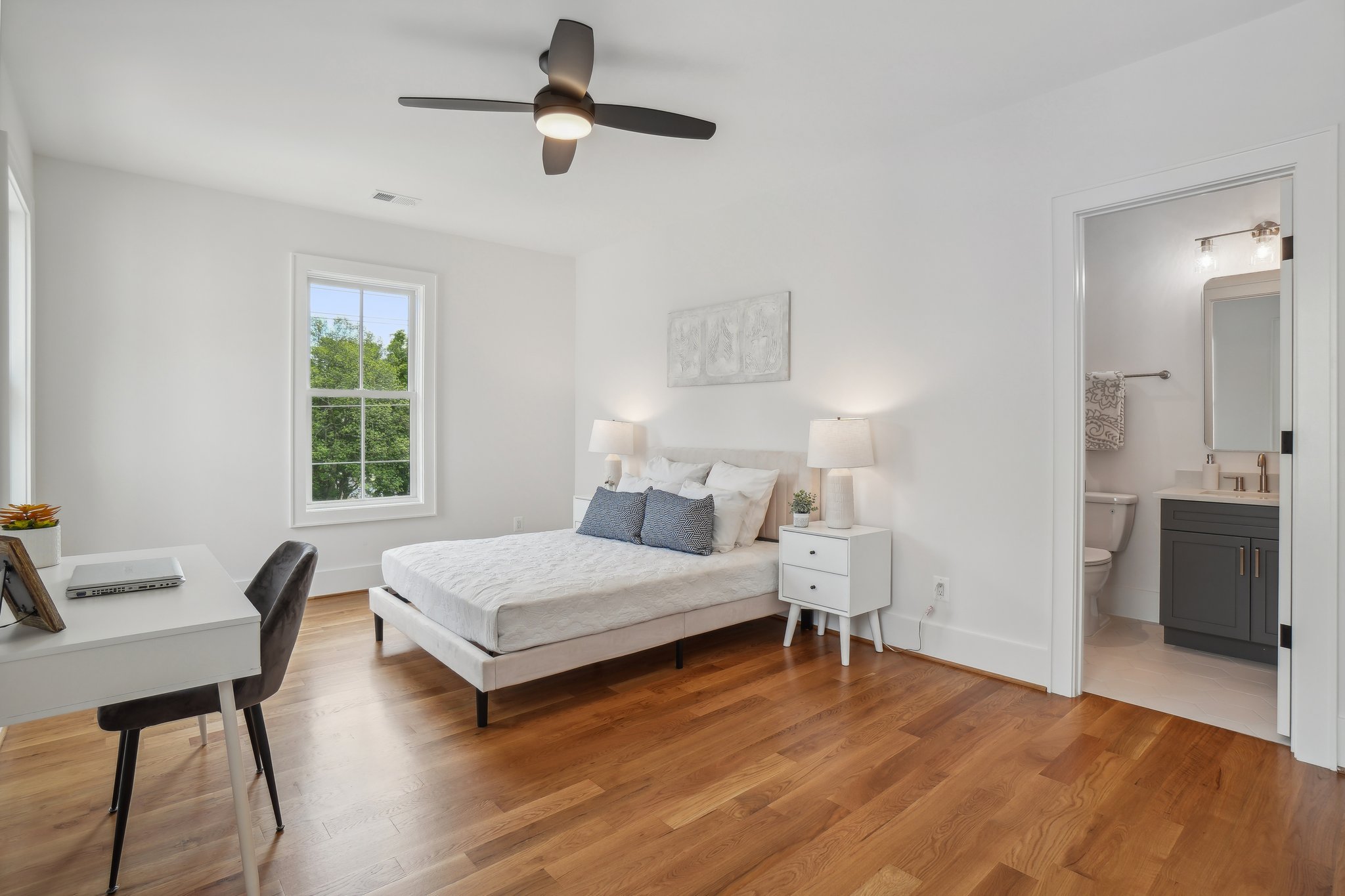 Secondary Bedroom with Ceiling Fan in Arlington, VA