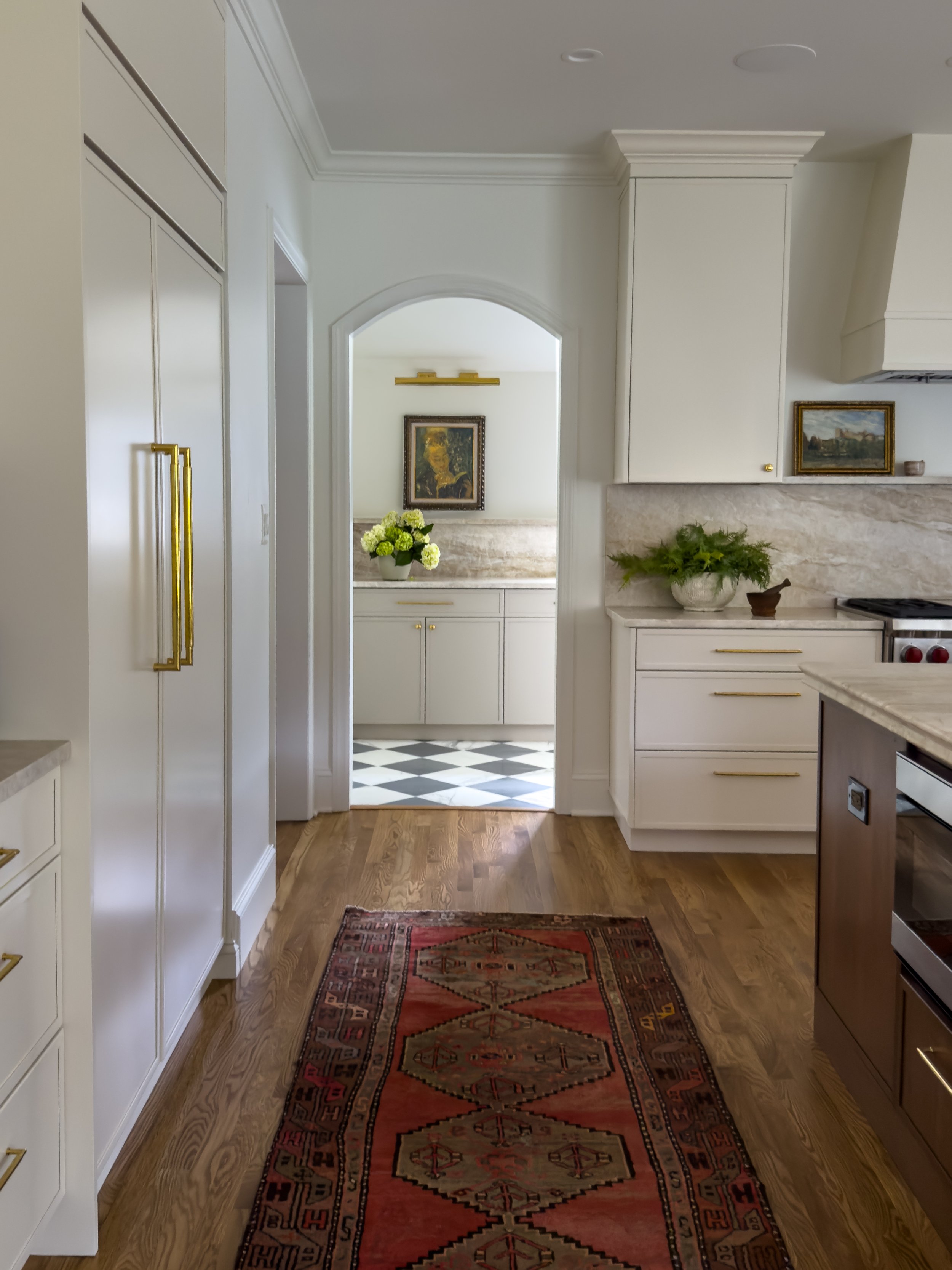 Arched Doorway into Custom Scullery in Arlington, VA