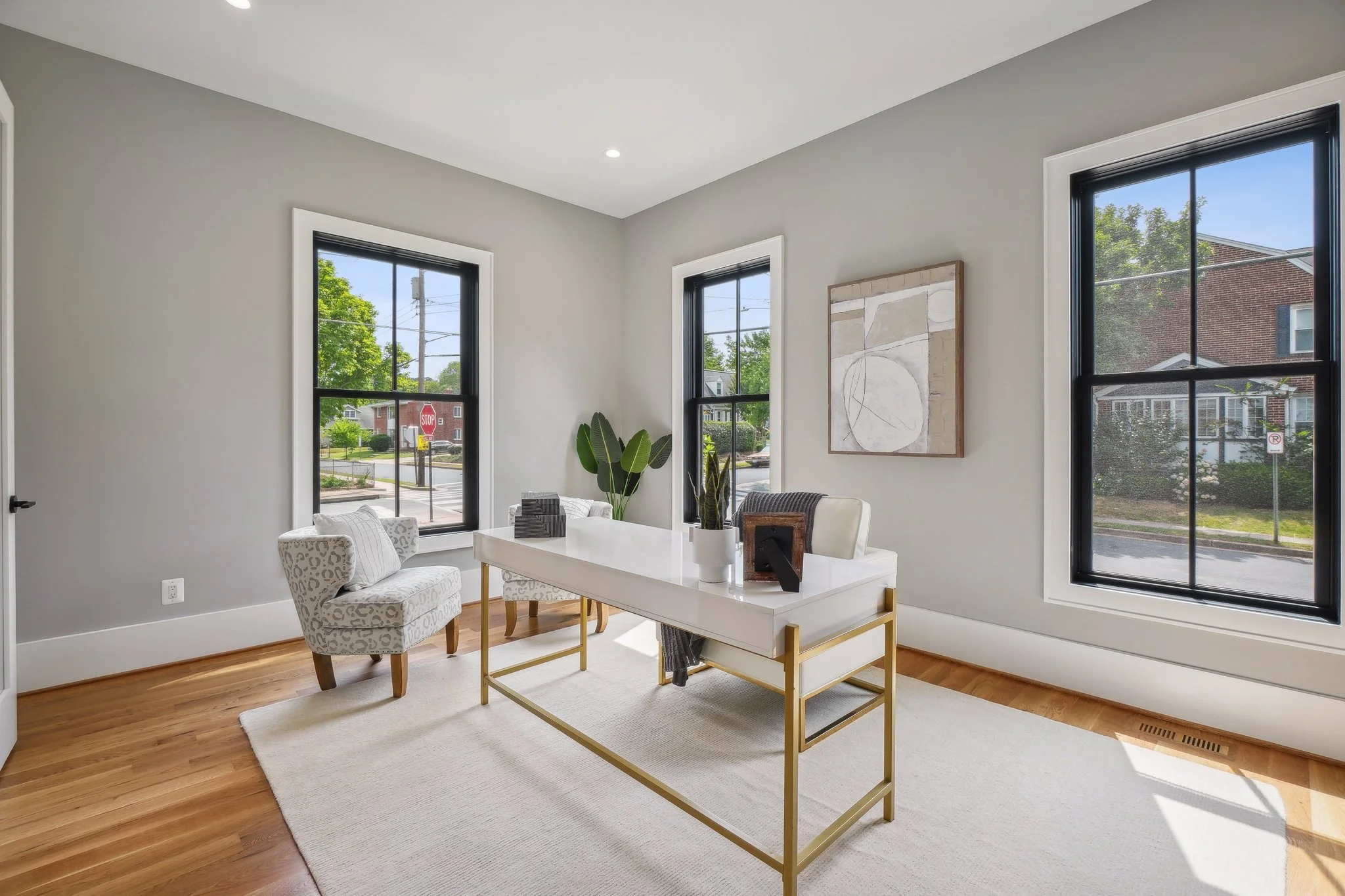 Private Study in Custom Home in Arlington, Va
