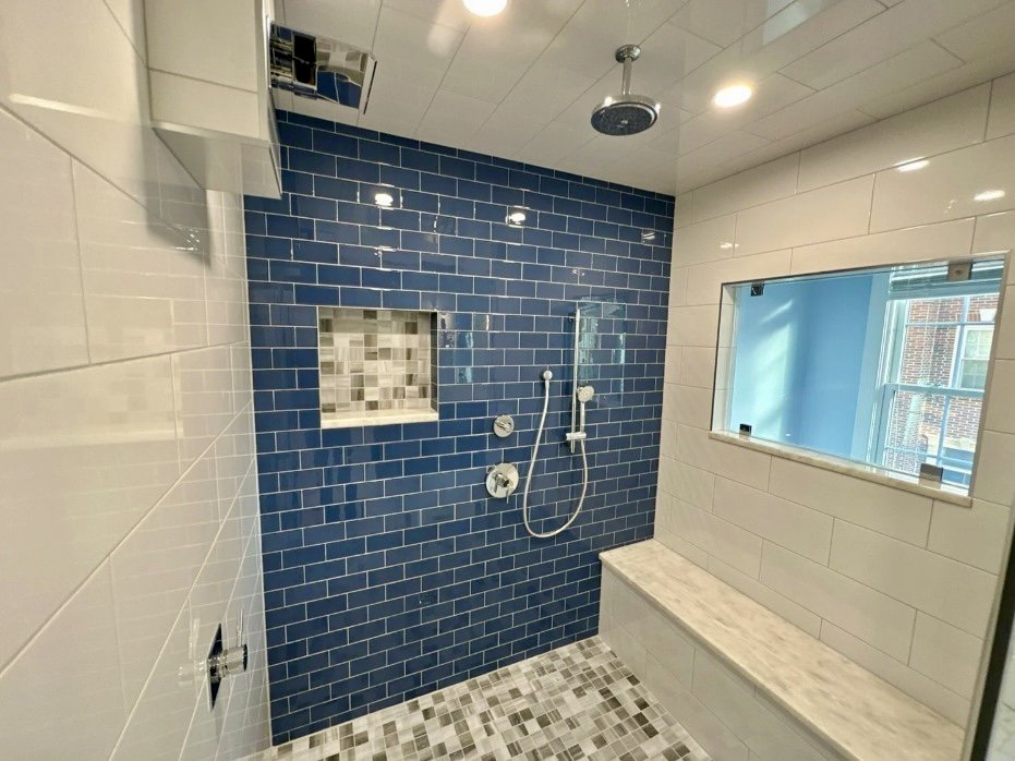 Luxury walk-in shower installation in Old Town Alexandria