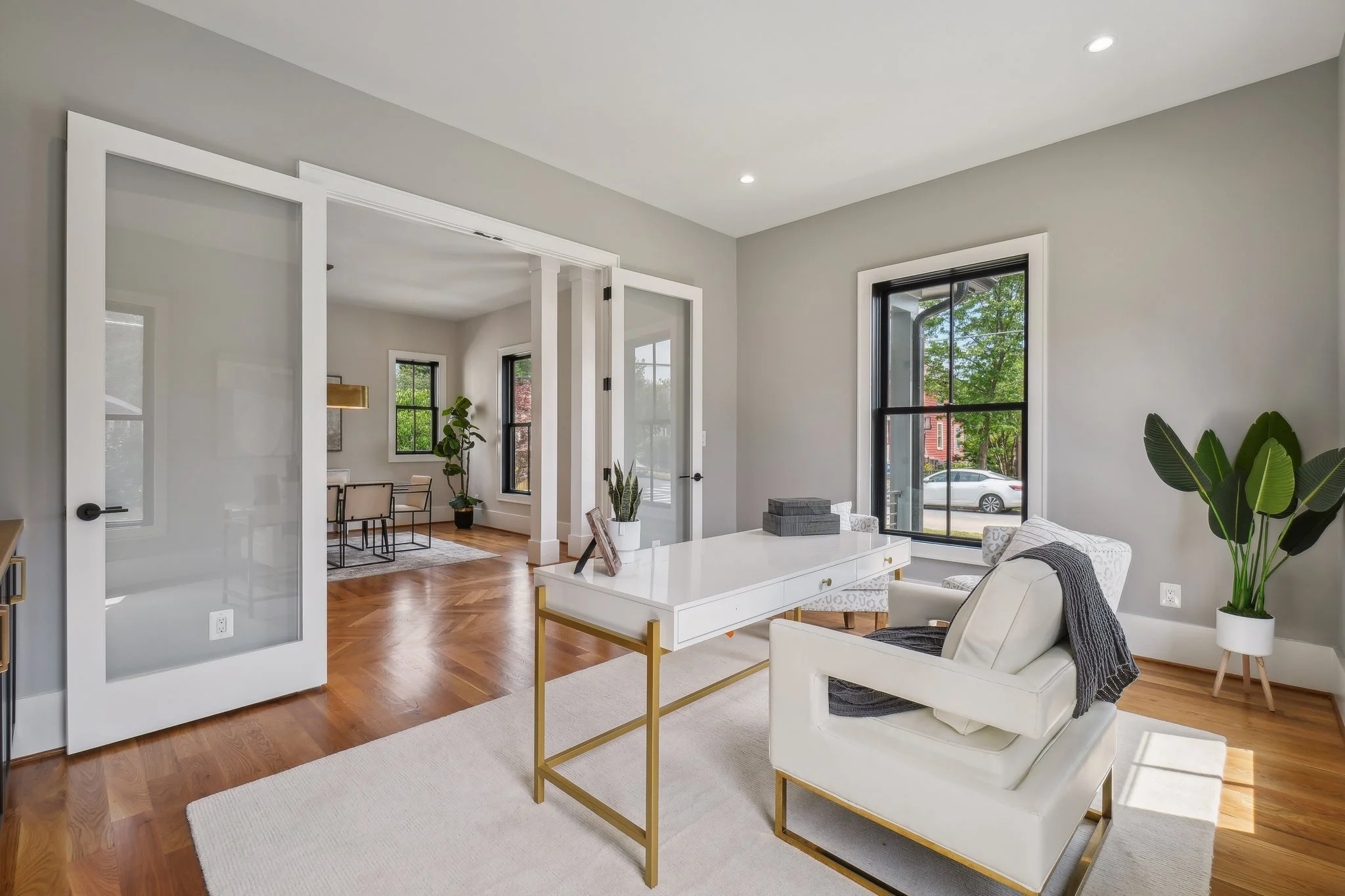 Private Study in Custom Home in Arlington, Va