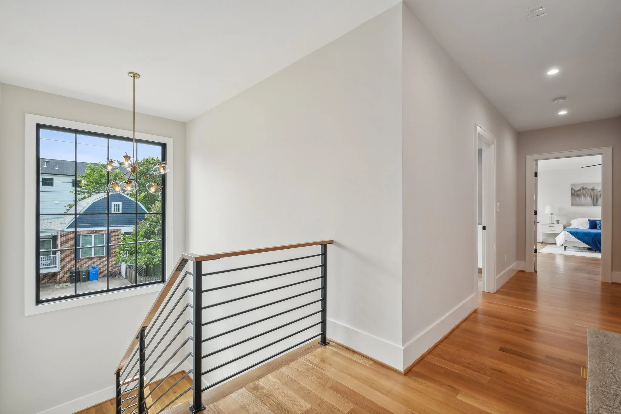 2nd Floor Hallway with Custom Railings in Arlington, VA