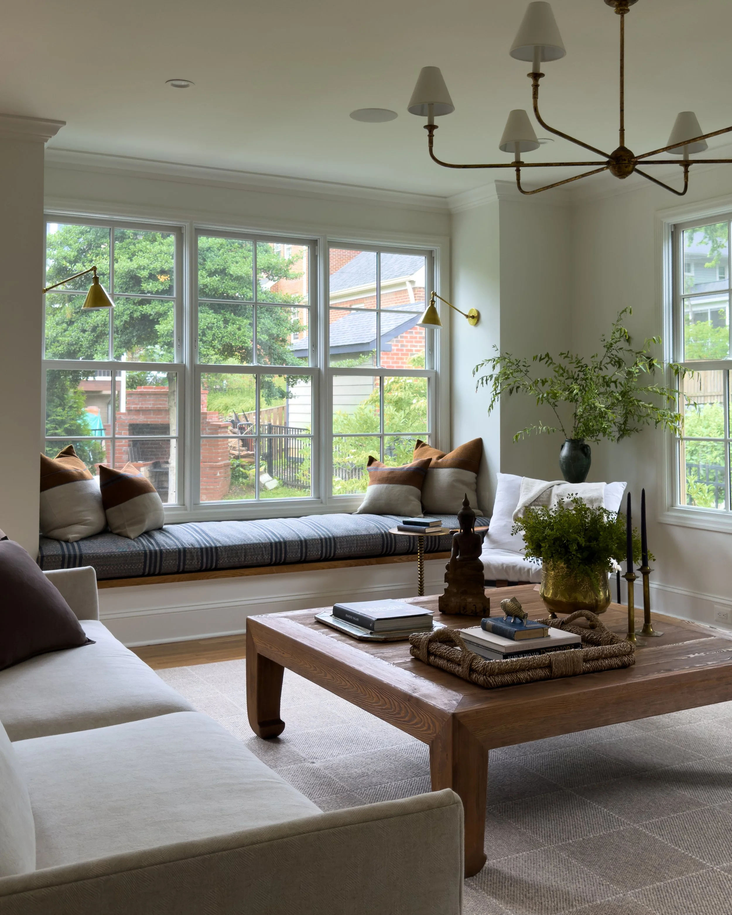 Designer Lighting in Family Room in Arlington, VA
