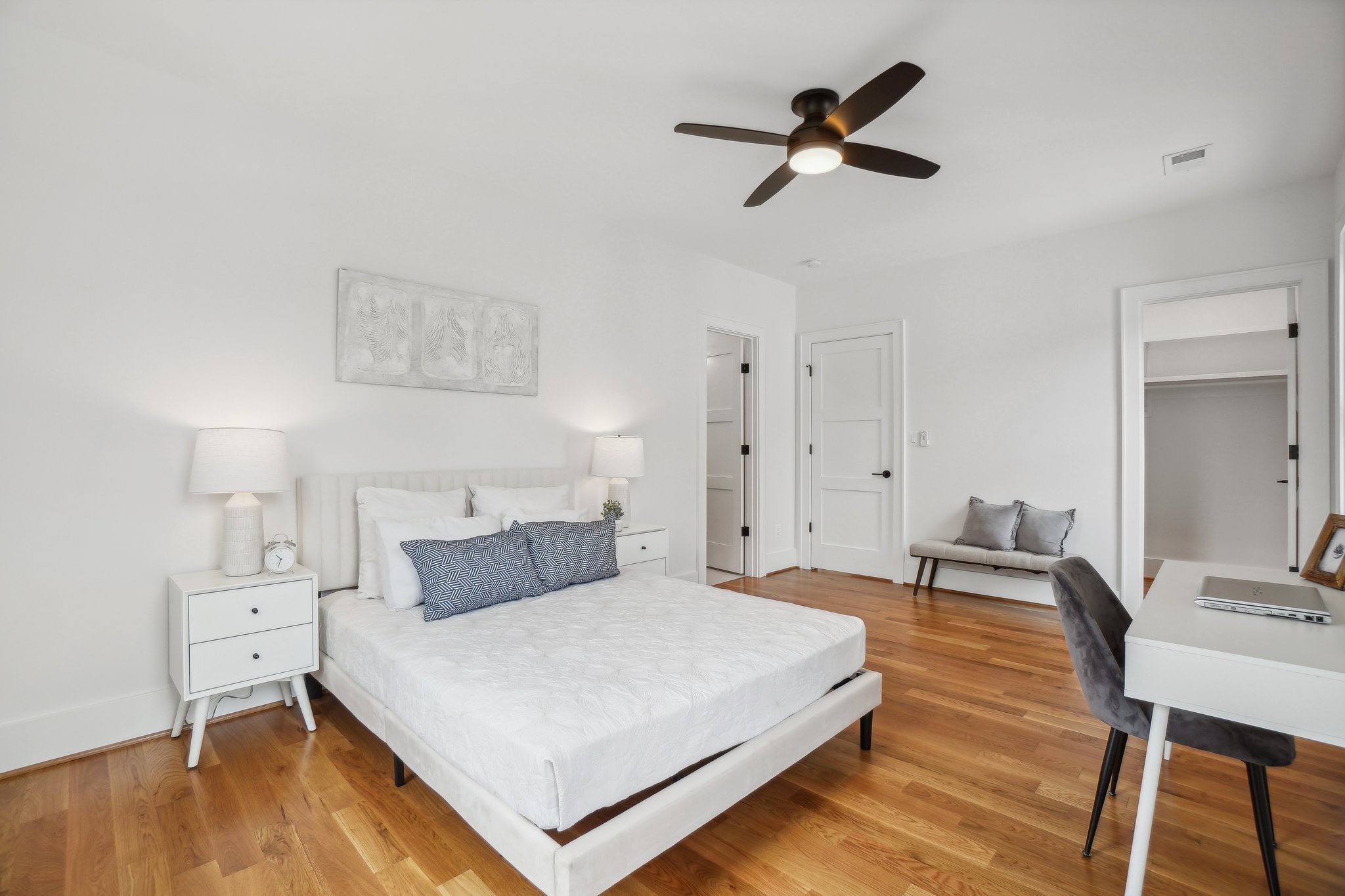 Secondary Bedroom with Ceiling Fan in Arlington, VA