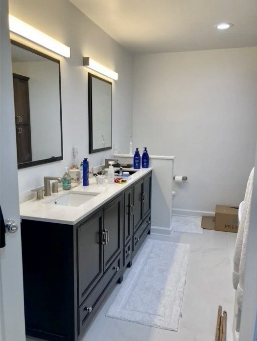 Double bathroom vanities in Arlington, VA