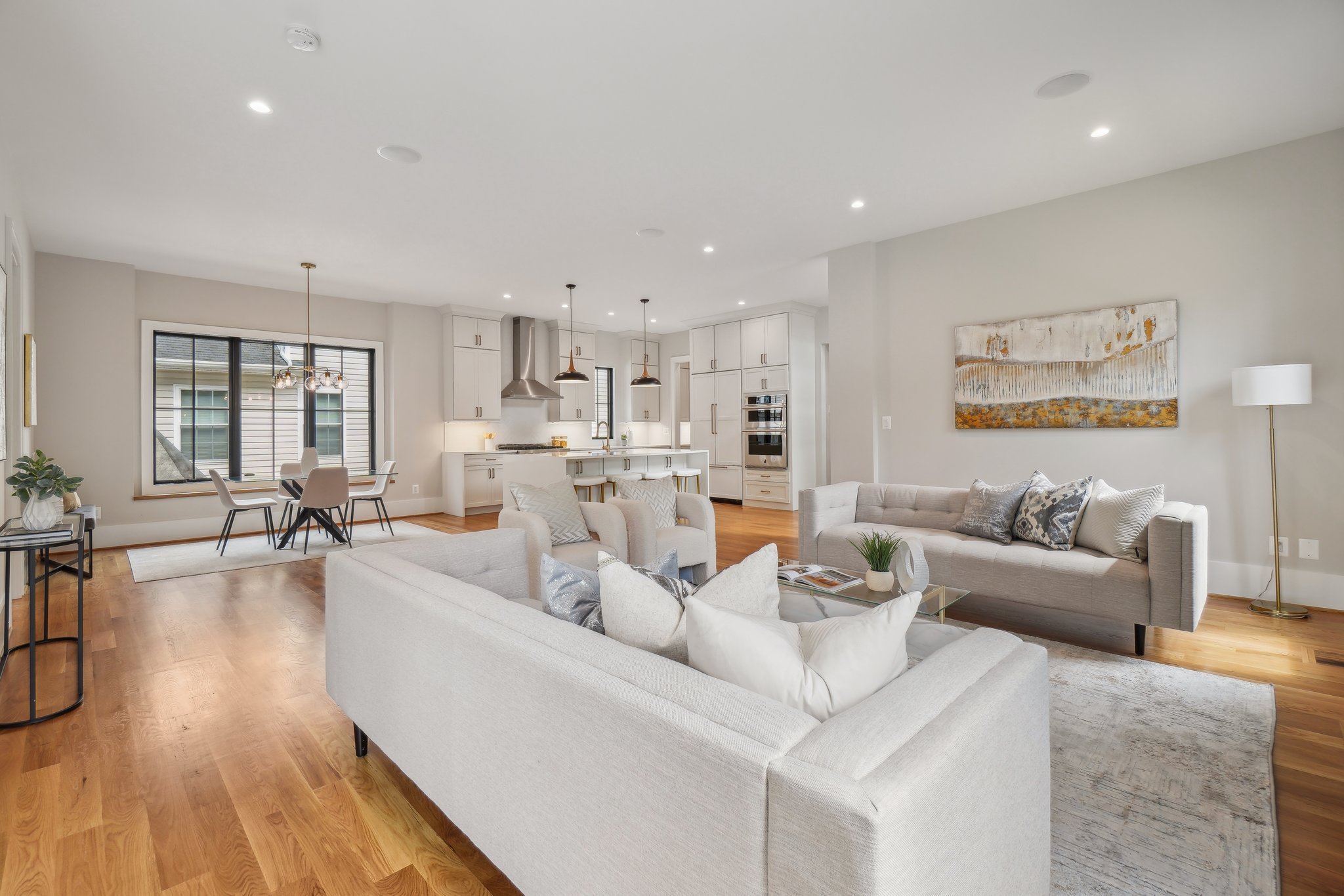 Basement Rec Room with Wet Bar in Arlington, VA