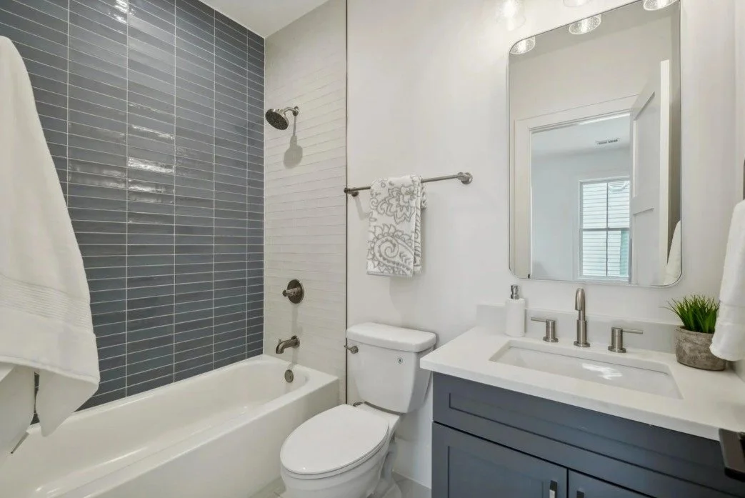 New bathroom with designer tile