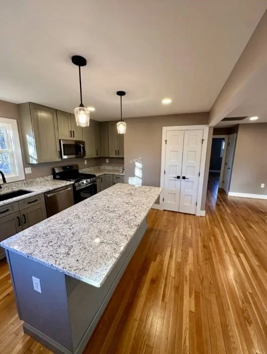 Granite countertops in kitchen remodel in Arlington, VA