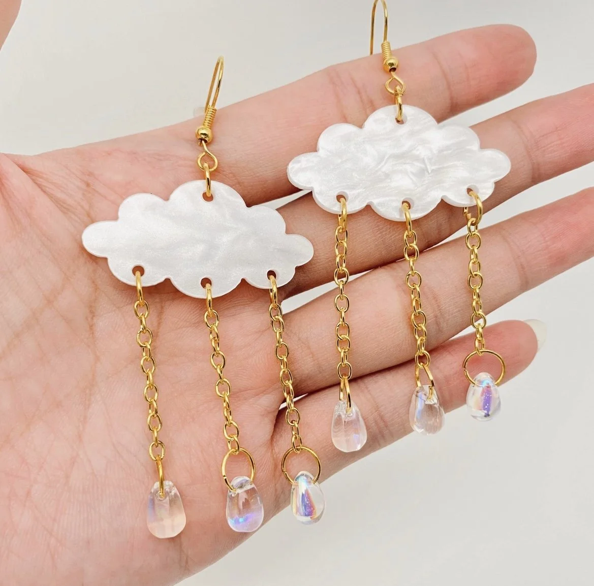 Crystal Rain Cloud Earrings