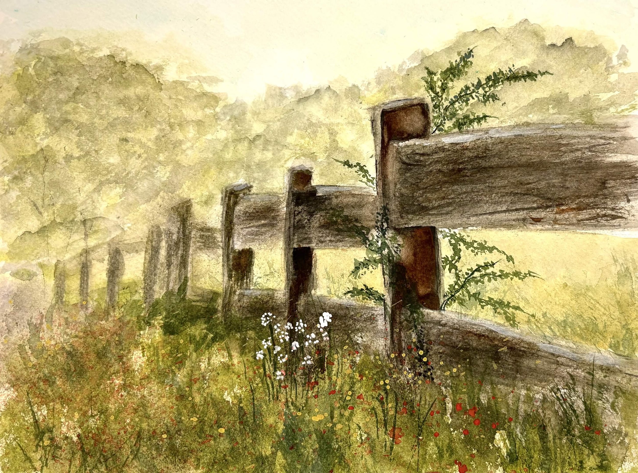 Fence & Field Intermediate Watercolor Class