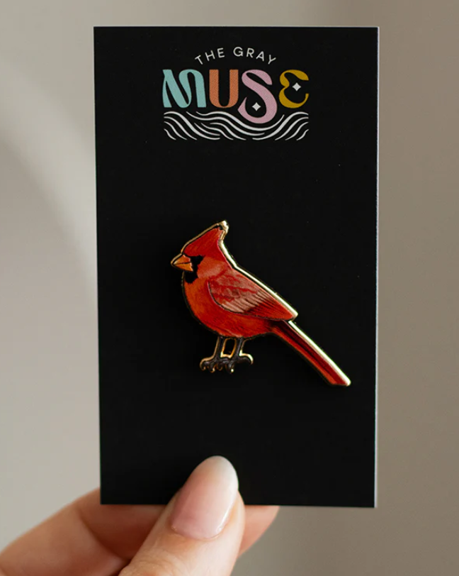 Cardinal Enamel Pin