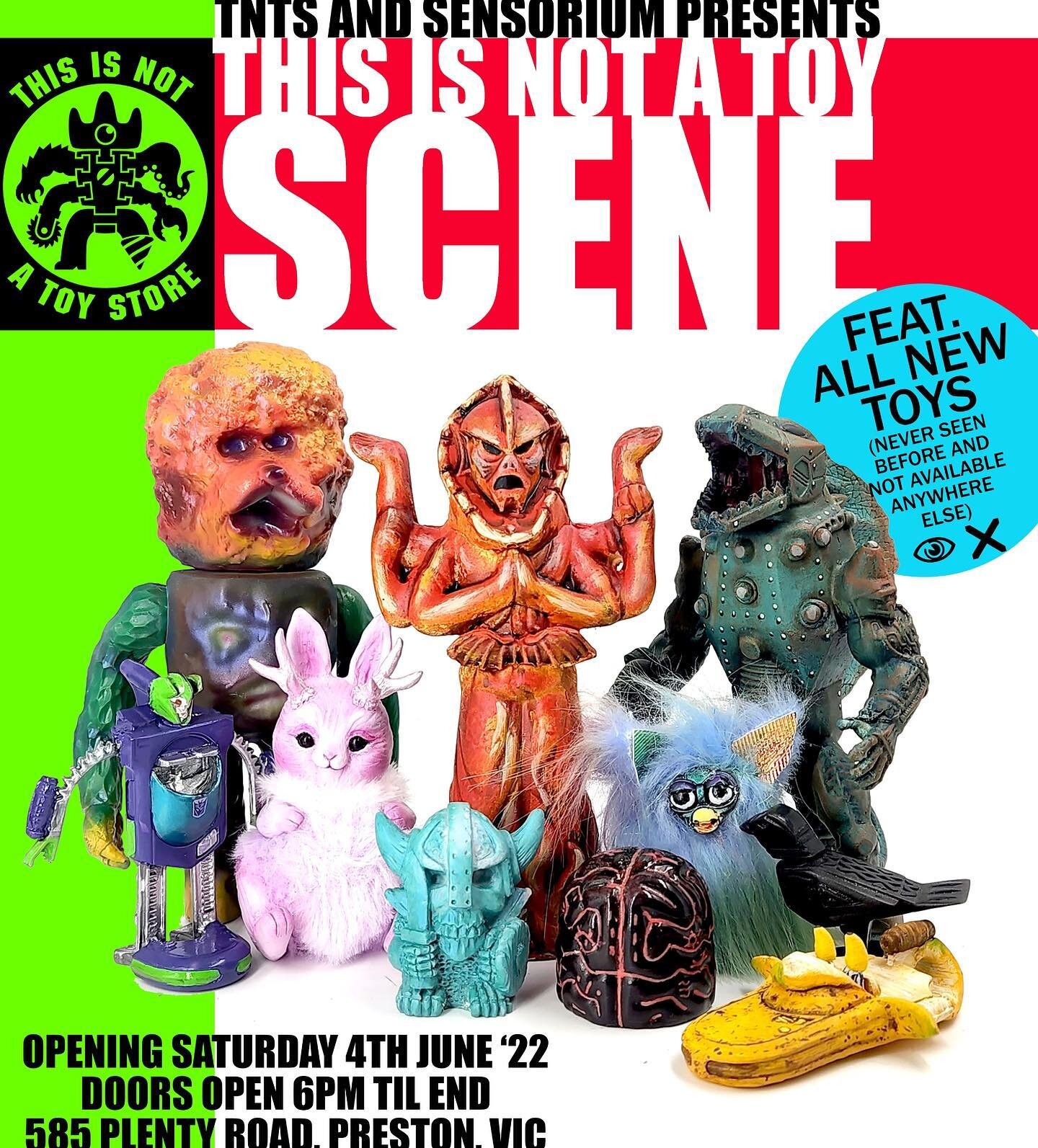 One more sleep! We can&rsquo;t wait to see you tomorrow - presenting all new toys from the fantastic @thisisnotatoyscene. We&rsquo;ve been busy installing and can&rsquo;t wait to show you these exciting creations. Open from six till late, music and d