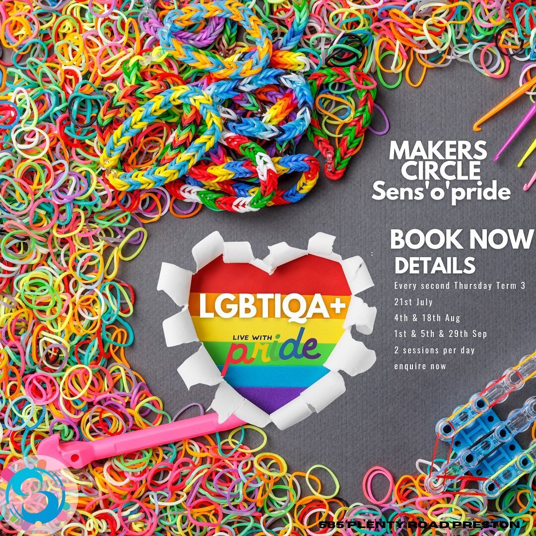With Term 3 in full swing, a number of our groups are booking up! We still have spots available in our Sens&rsquo;O&rsquo;pride group - if you know anyone who would like to join this makers circle! More information on our services on our website: htt