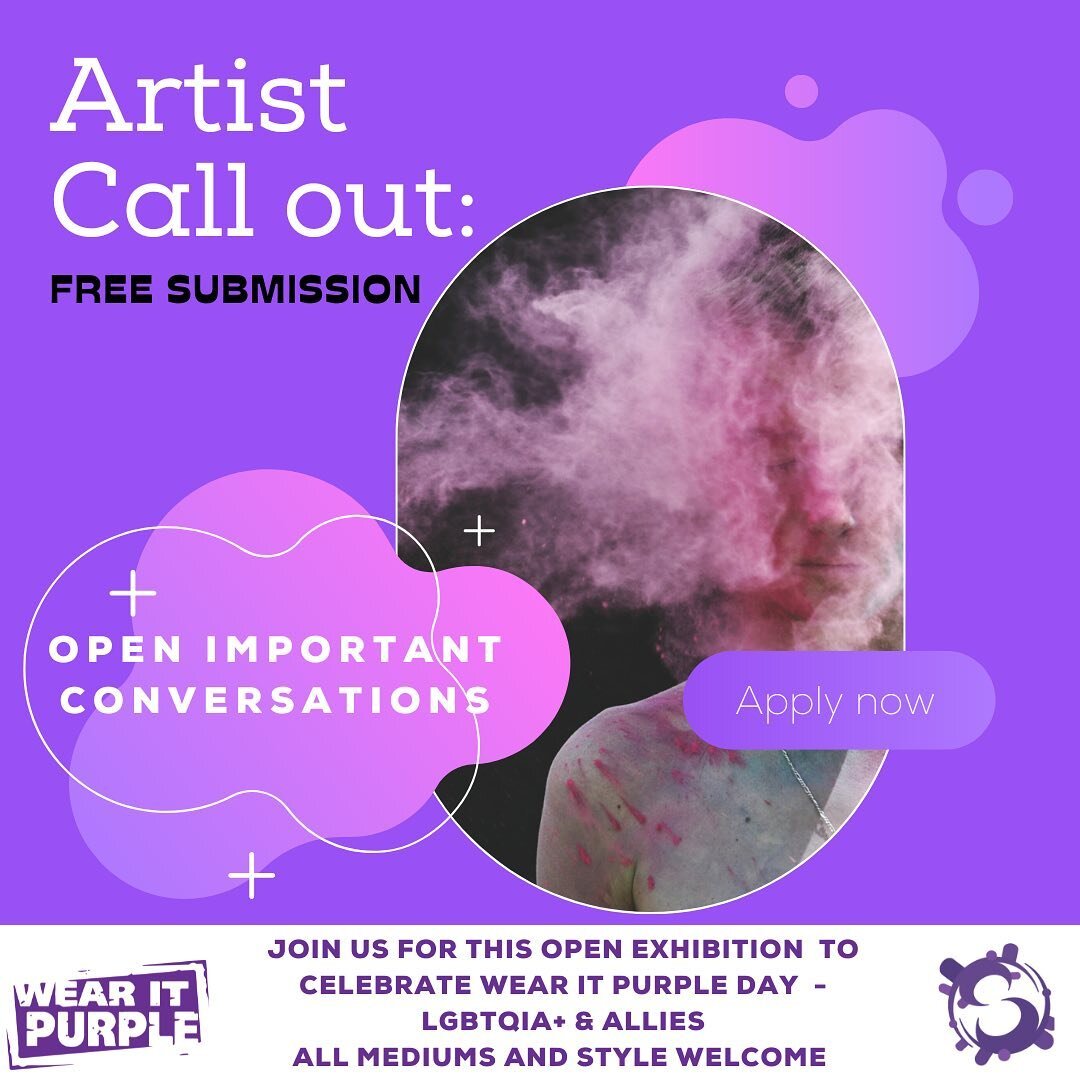 Want to submit a work for our upcoming Wear It Purple exhibition? Follow the link to our submission page : https://forms.gle/hgg4KTAbEfbPNXLMA

Questions? Message us for more details. 

#exhibition #artistcallout #eoi  #wearitpurpleday