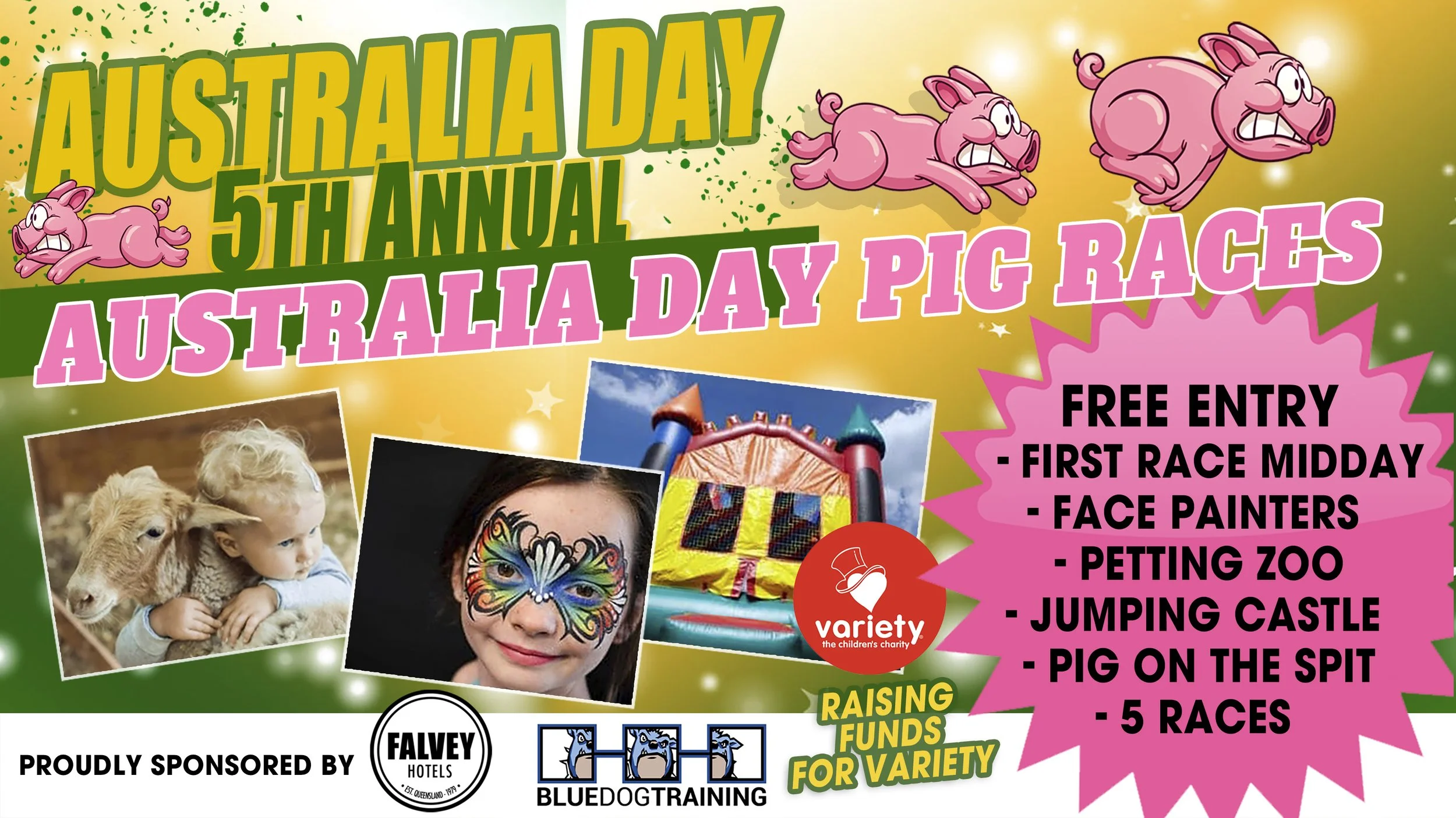 AUSTRALIA DAY 5TH ANNUAL PIG RACES
