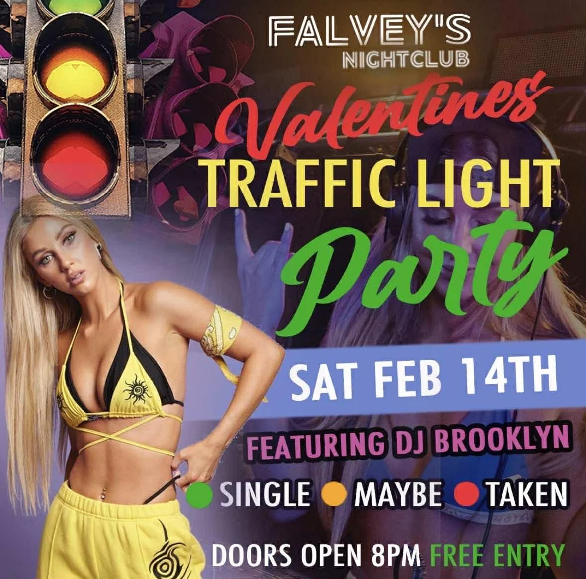 VALENTINES DAY TRAFFIC LIGHT PARTY