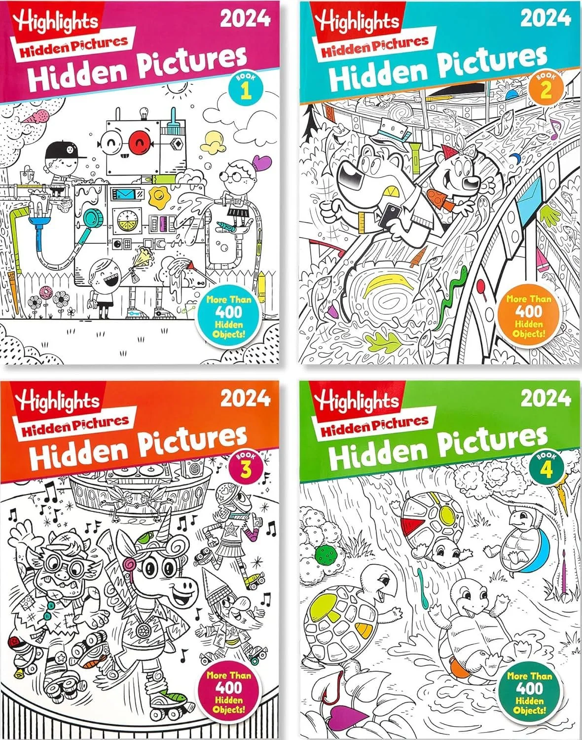 Set of four Highlights Hidden Pictures books