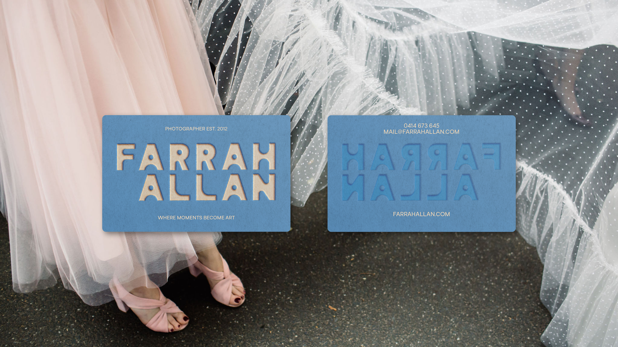 Farrah Allan Melbourne photographer branding business cards