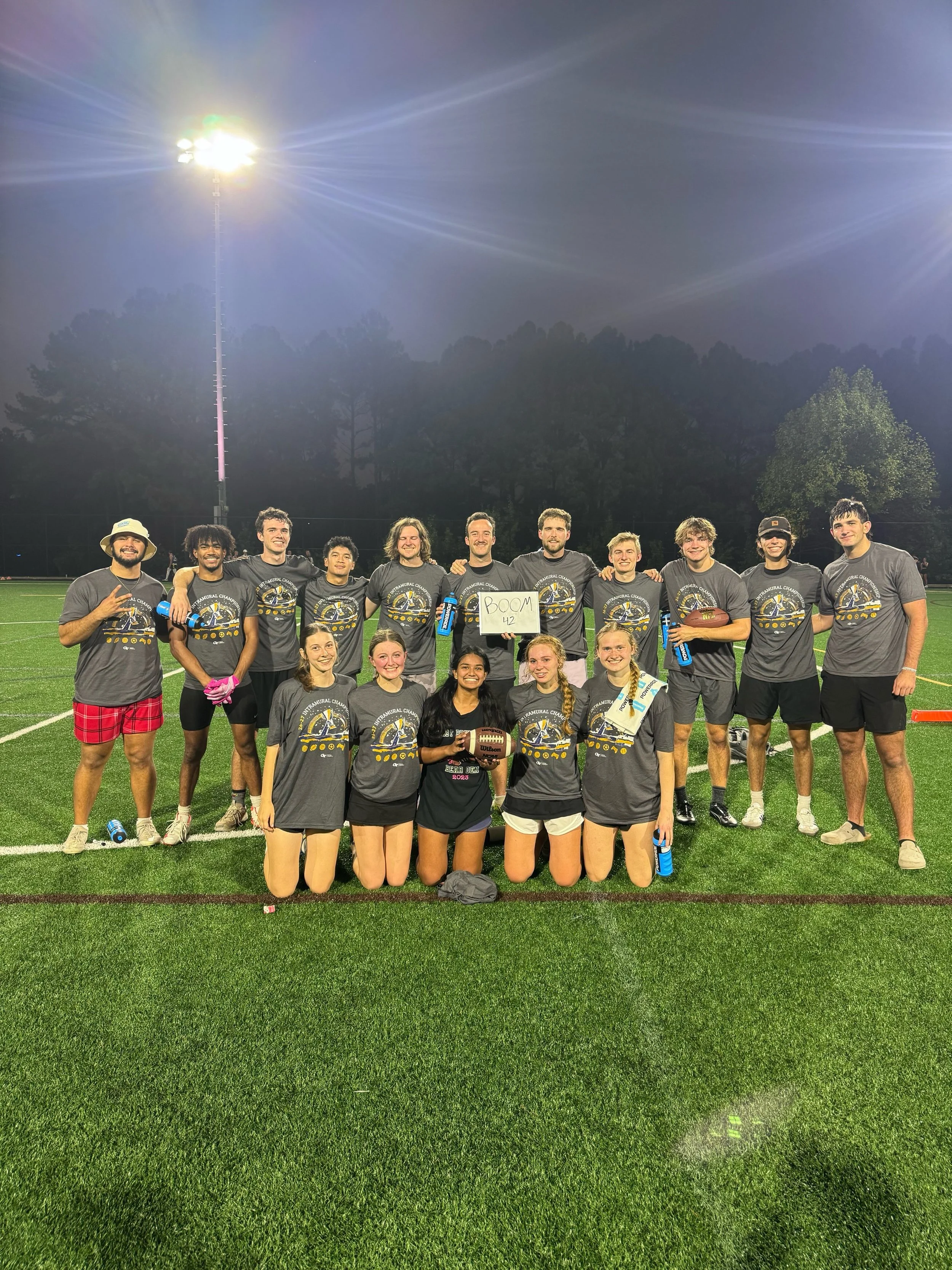 BOOOOOM 💥 OUR COREC AND WOMENS FLAG FOOTBALL TEAMS ARE INTRAMURAL CHAMPS 🏆🏆