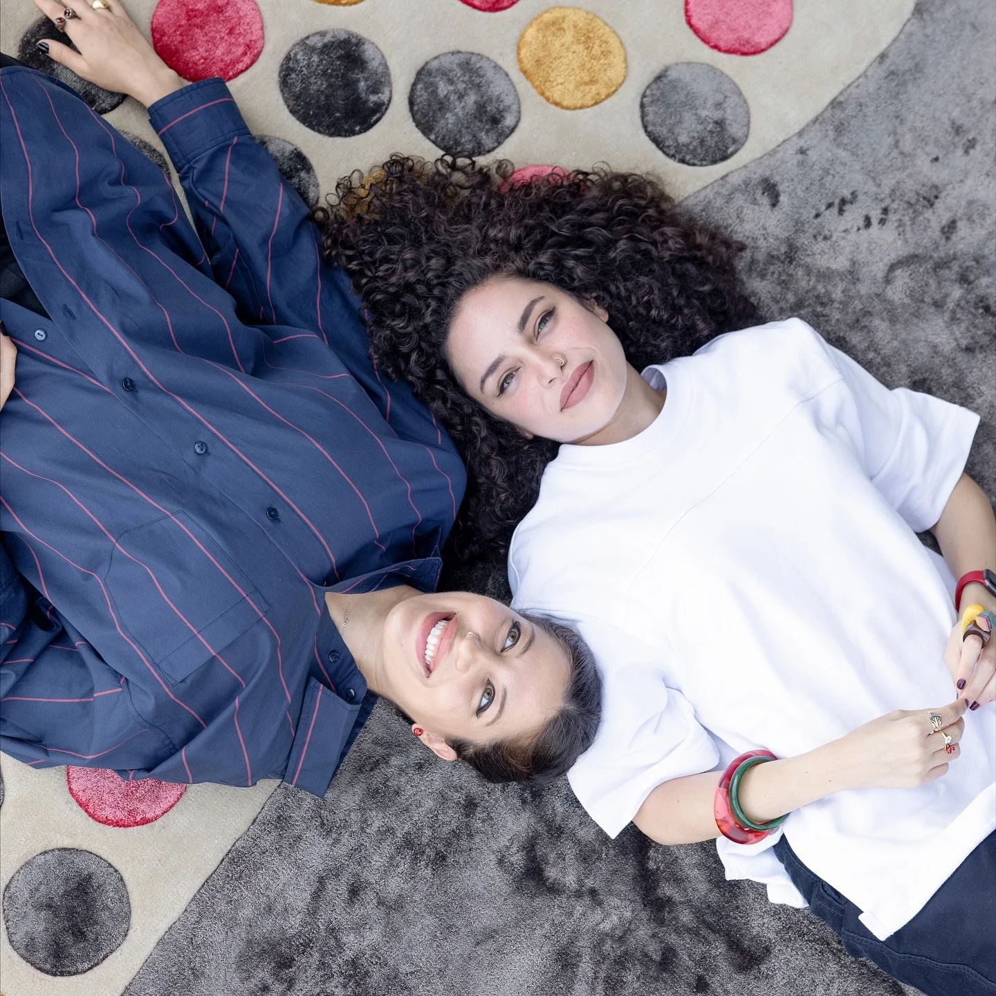 We&rsquo;ve basically been sitting back-to-back since the 90s, only difference is, back then it was on Nana&rsquo;s sofa, not on one of our own rugs.
From our proud Egyptian roots to Beirut childhoods, UAE adulthood, and our family ties to Saudi - we