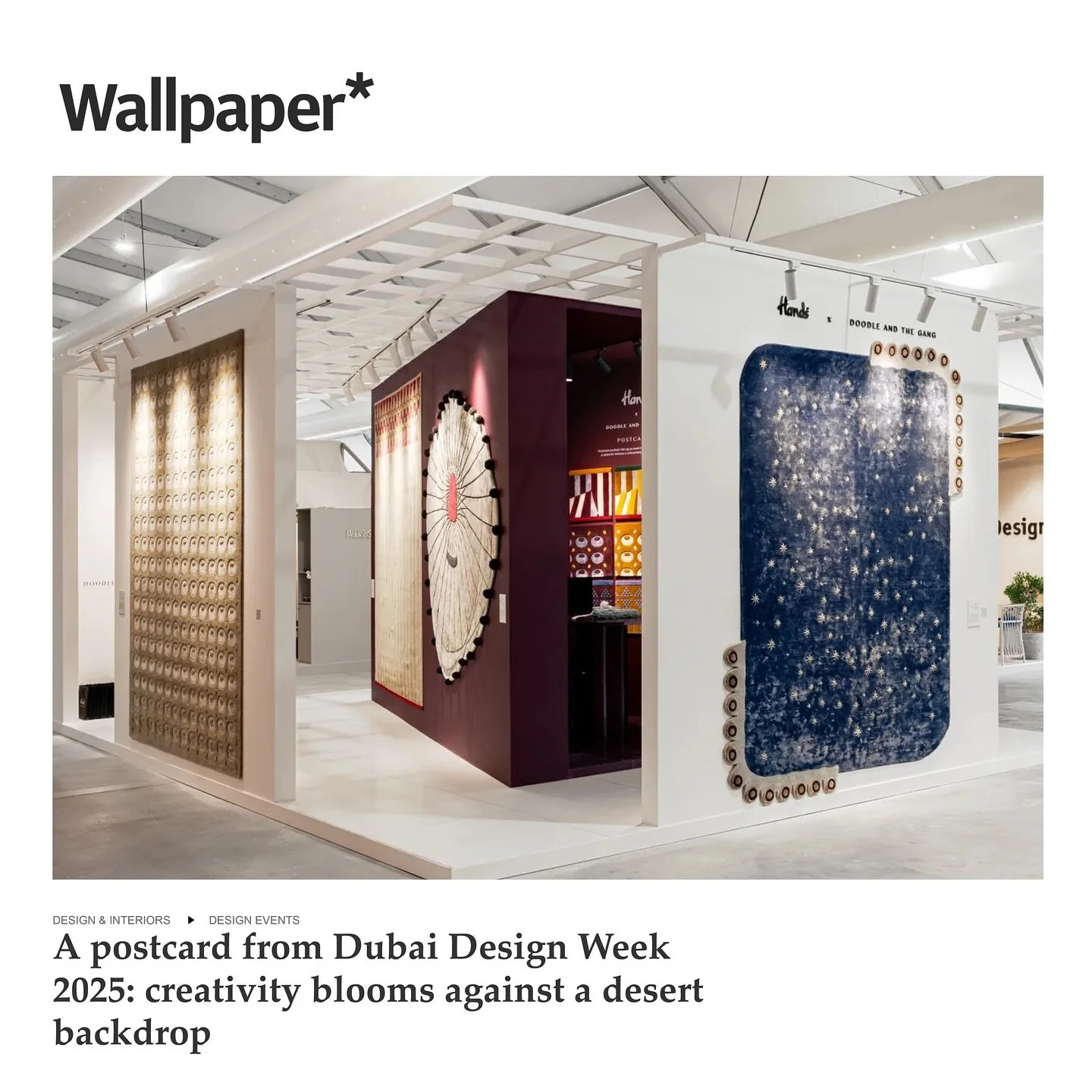 Thank you @wallpapermag and @1feoluwa for this thoughtful write up on our latest Collection showcased during Dubai Design Week ✨

Postcards Collection by

@doodleandthegang x @handscarpets 
@downtowndesignd 
.
.
.
.
#postcards #carpet #collection #ha