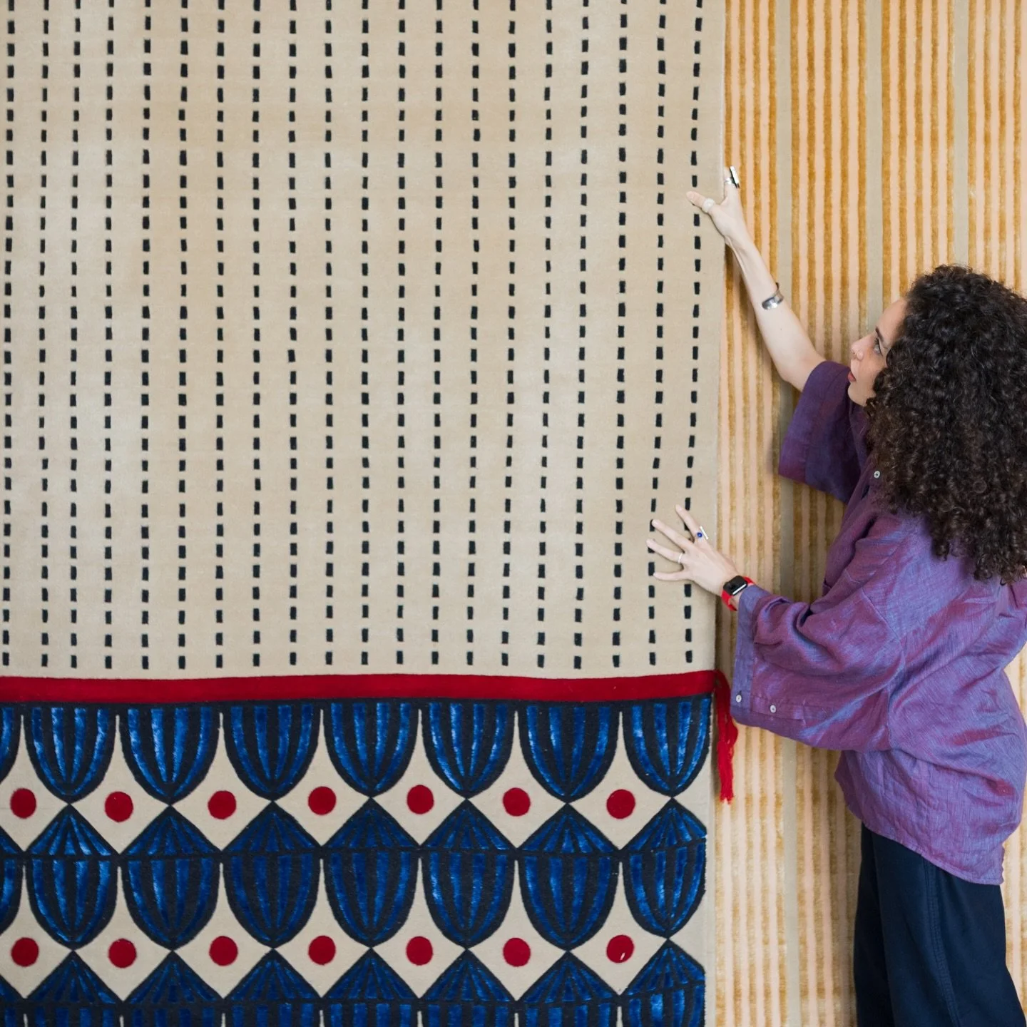 Butter / Butter 
Postcard from Varanasi 
Hand Knotted 
Wool and Botanical silk
.
.
.
.
.
#handknotted #collectibledesign #postcards #butter #interiordesign