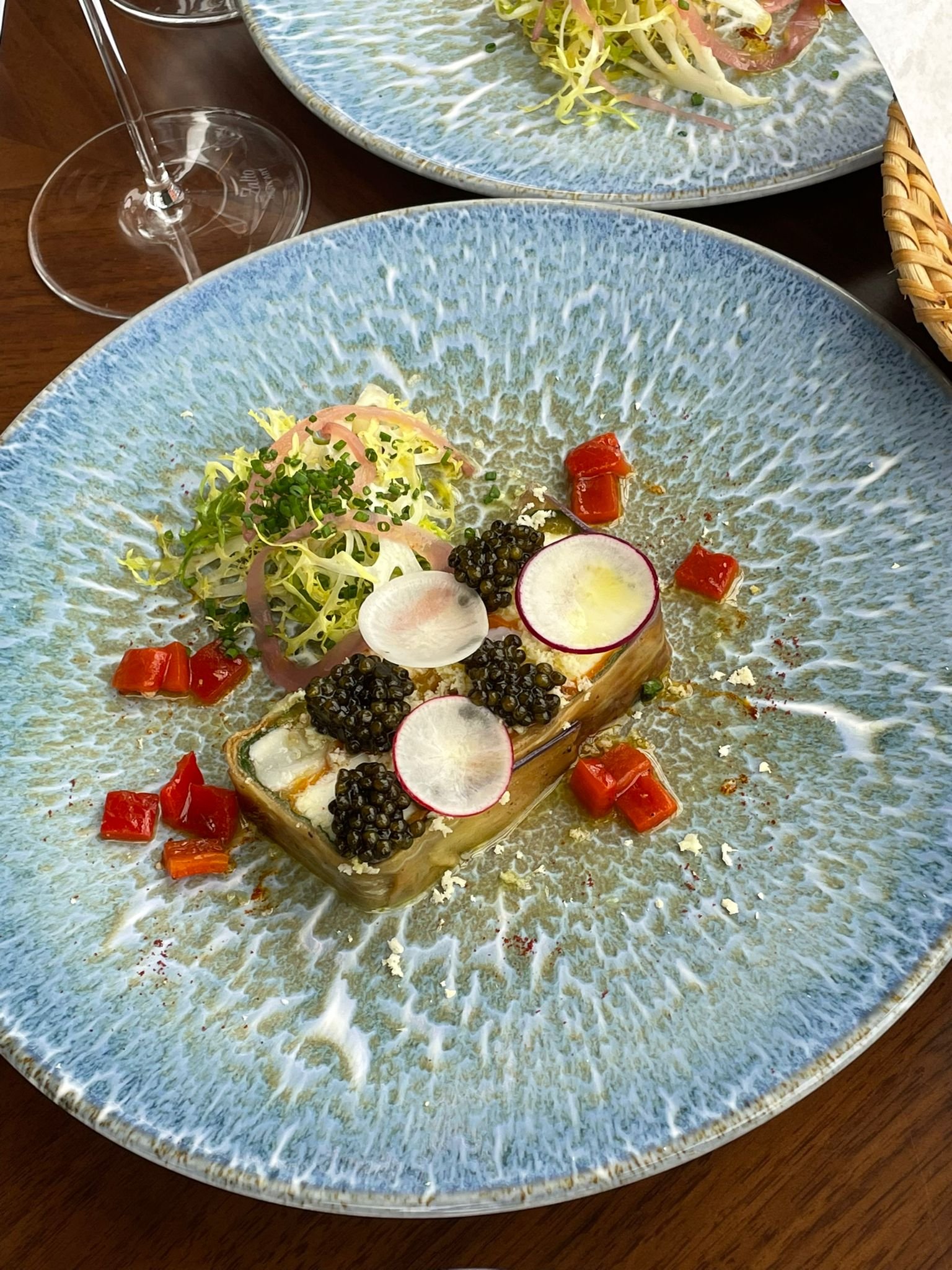 terrine of Japanese snapper, langoustine