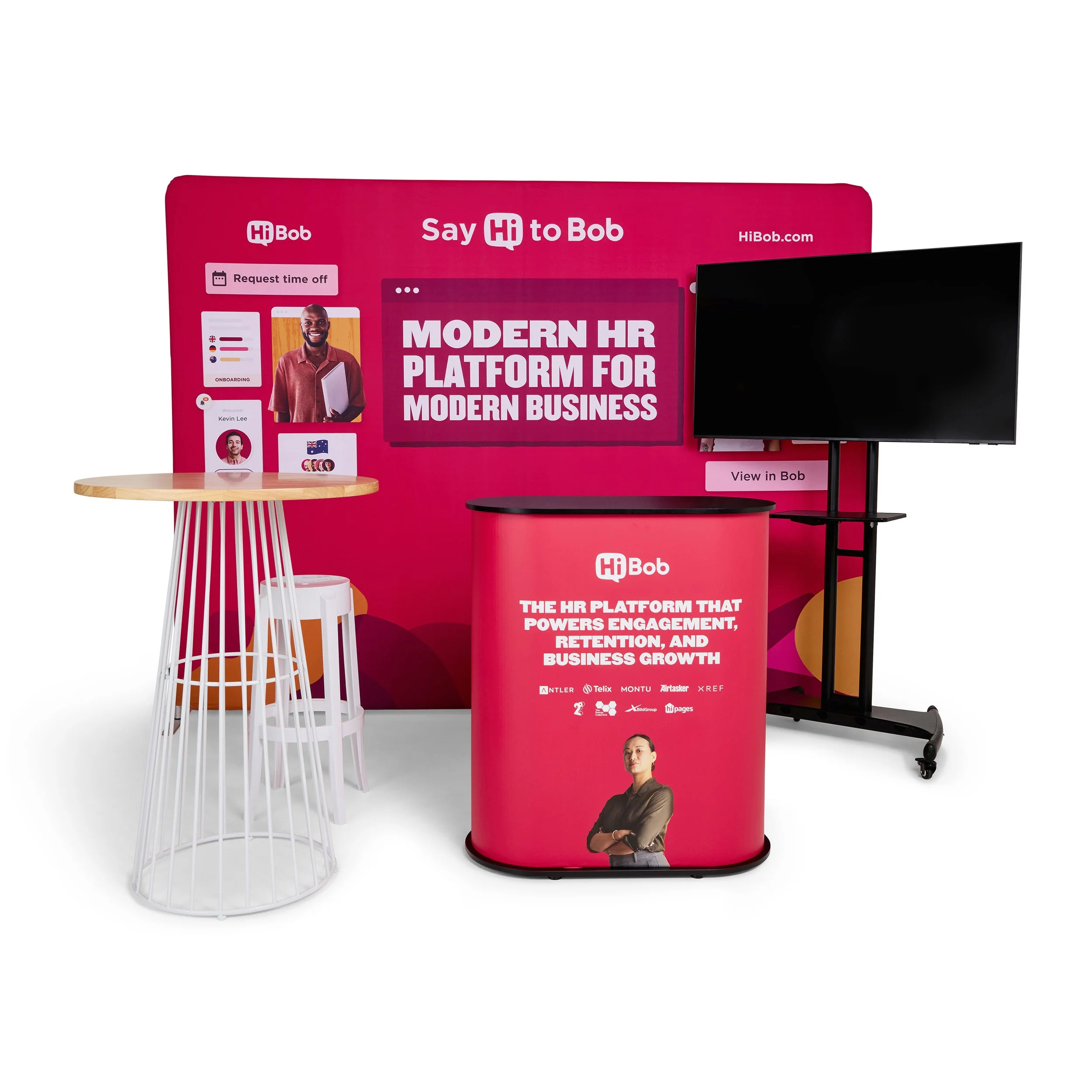 An event booth set up organised by launch apac