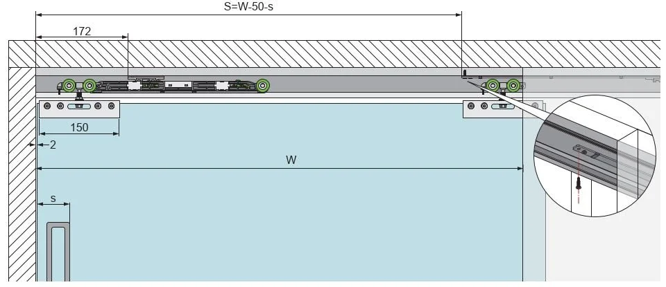 opk Spaceship Glass door mounting activator