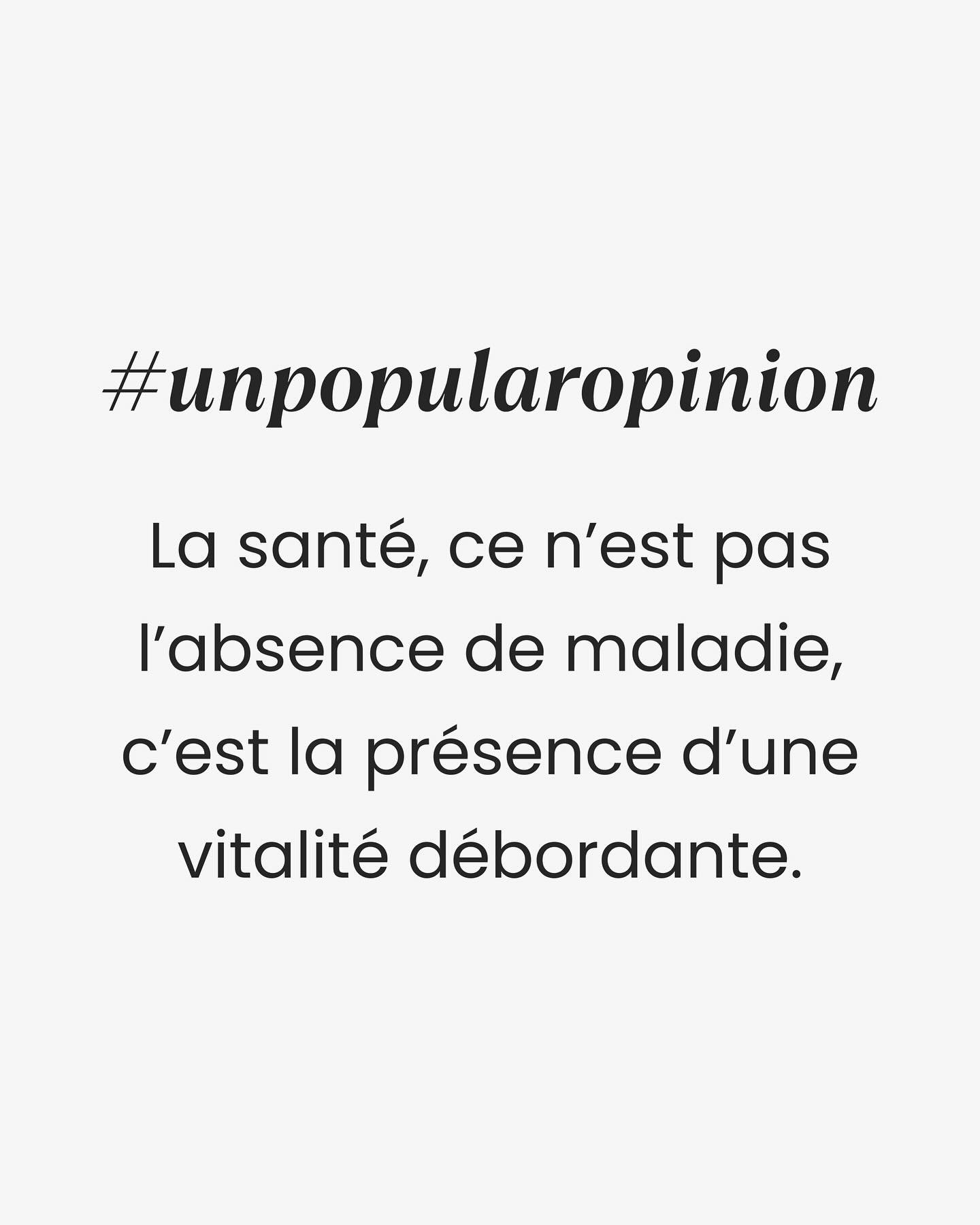 Et si la sant&eacute; c&rsquo;&eacute;tait plus que de ne pas aller mal ? 🫀

T&rsquo;as pas de fi&egrave;vre, pas de douleurs chroniques alors tu te dis que &ccedil;a va ? Mais est-ce que t&rsquo;as de l&rsquo;&eacute;nergie au r&eacute;veil ? Est-c