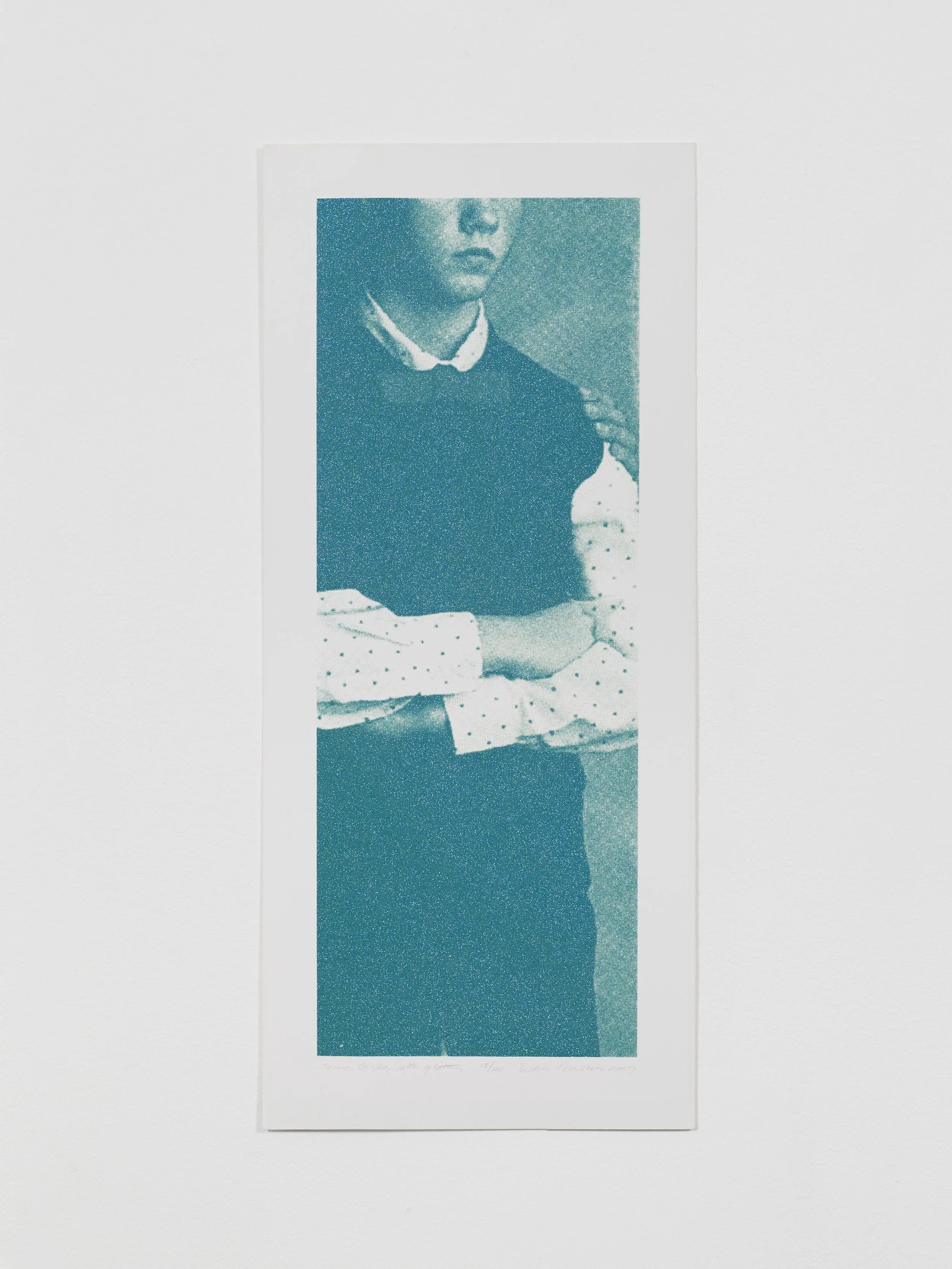 Glitter Girls (Green), 2007. Silkscreen with glitter on archival paper, edition of 20 + AP, 23" x 10"