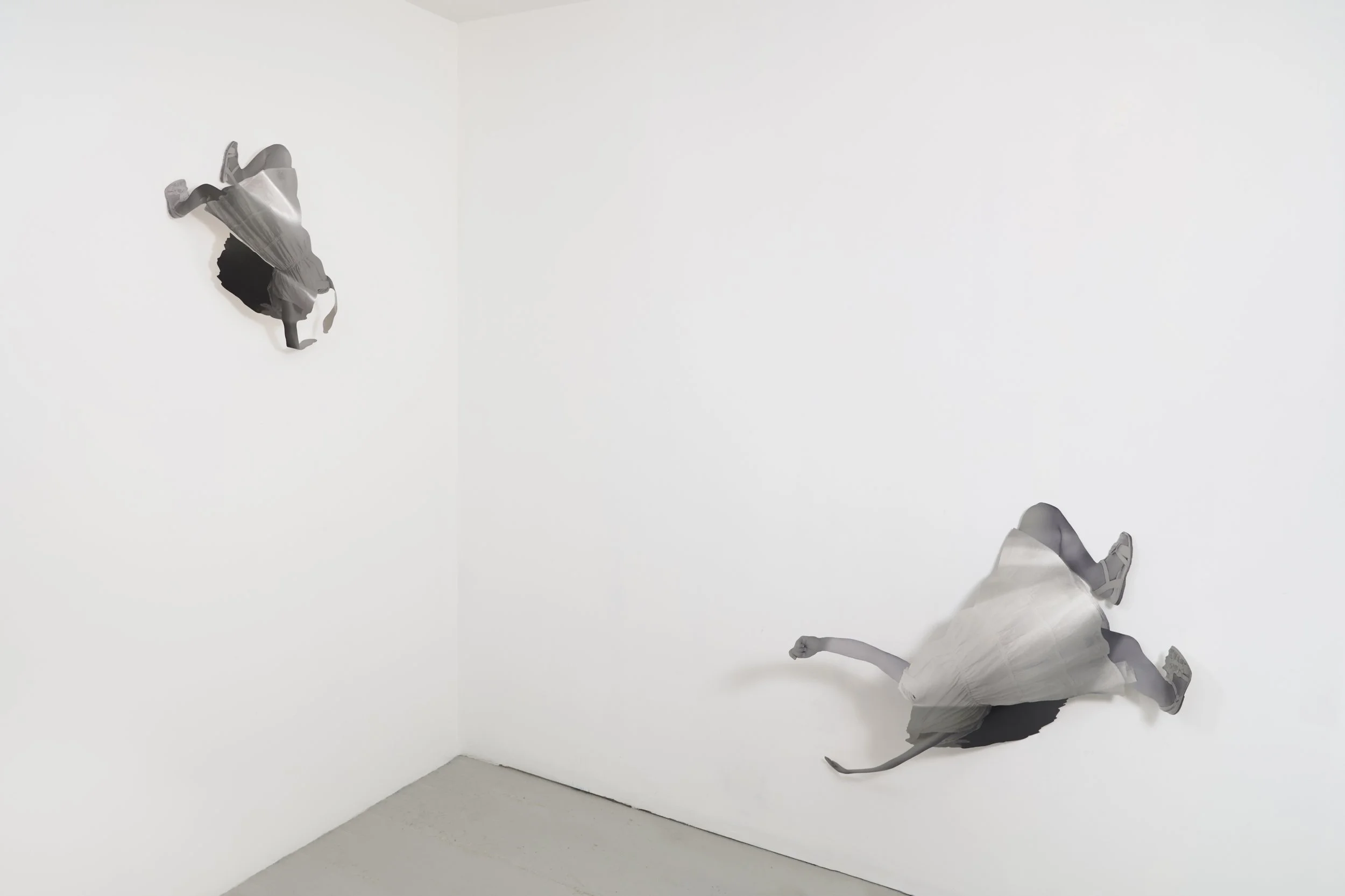 Small Relief I with Relief VI, 2025. UV on aluminum