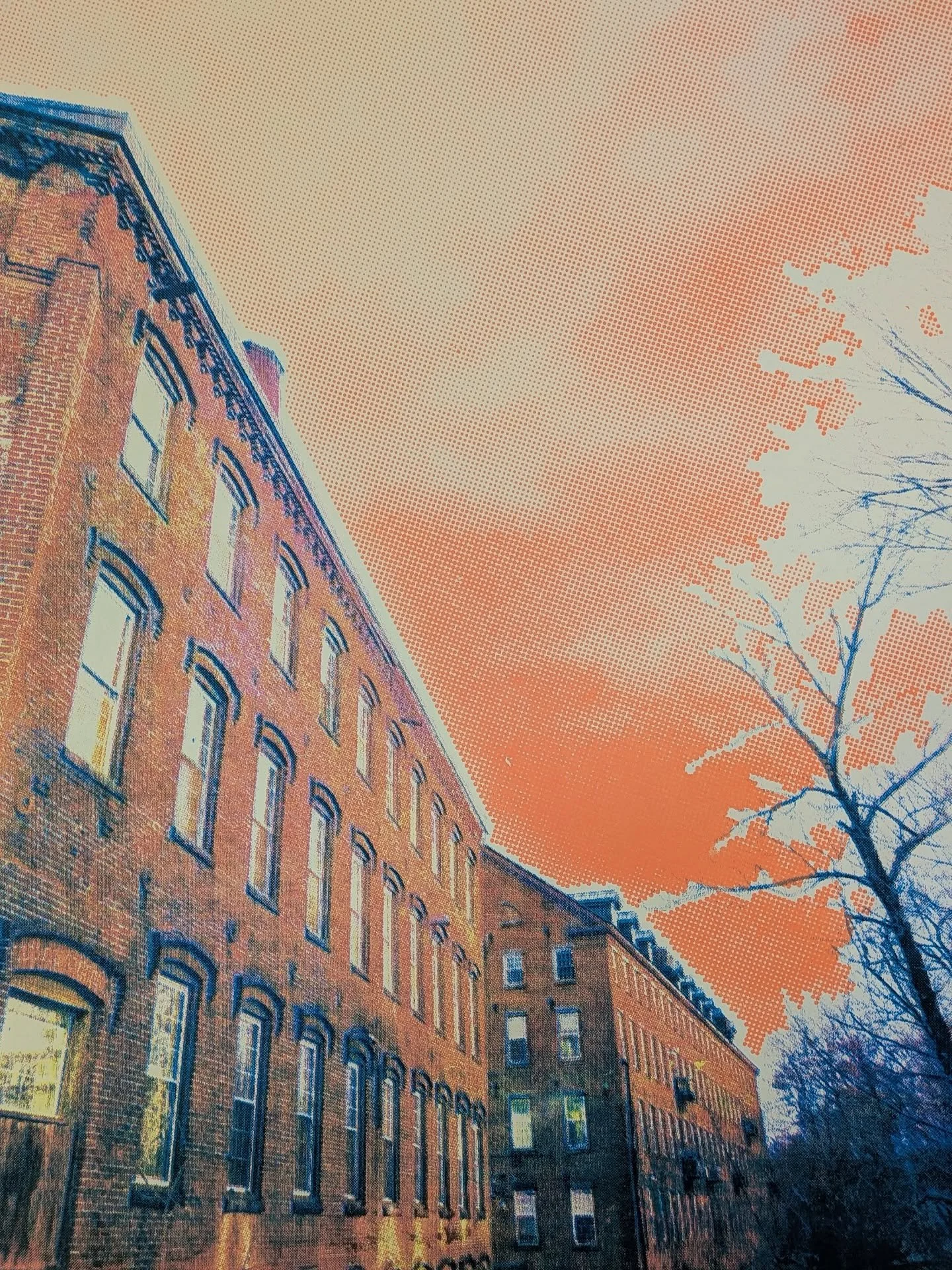 We are absolutely thrilled to share the winning image for the 2025 Open Studios brochure cover! &ldquo;Brick City Vol. 4,&rdquo; Screenprint, by @harshrealm_printingco. 

Carl Unger is a responsible adult-turned-screenprinter who operates under the n