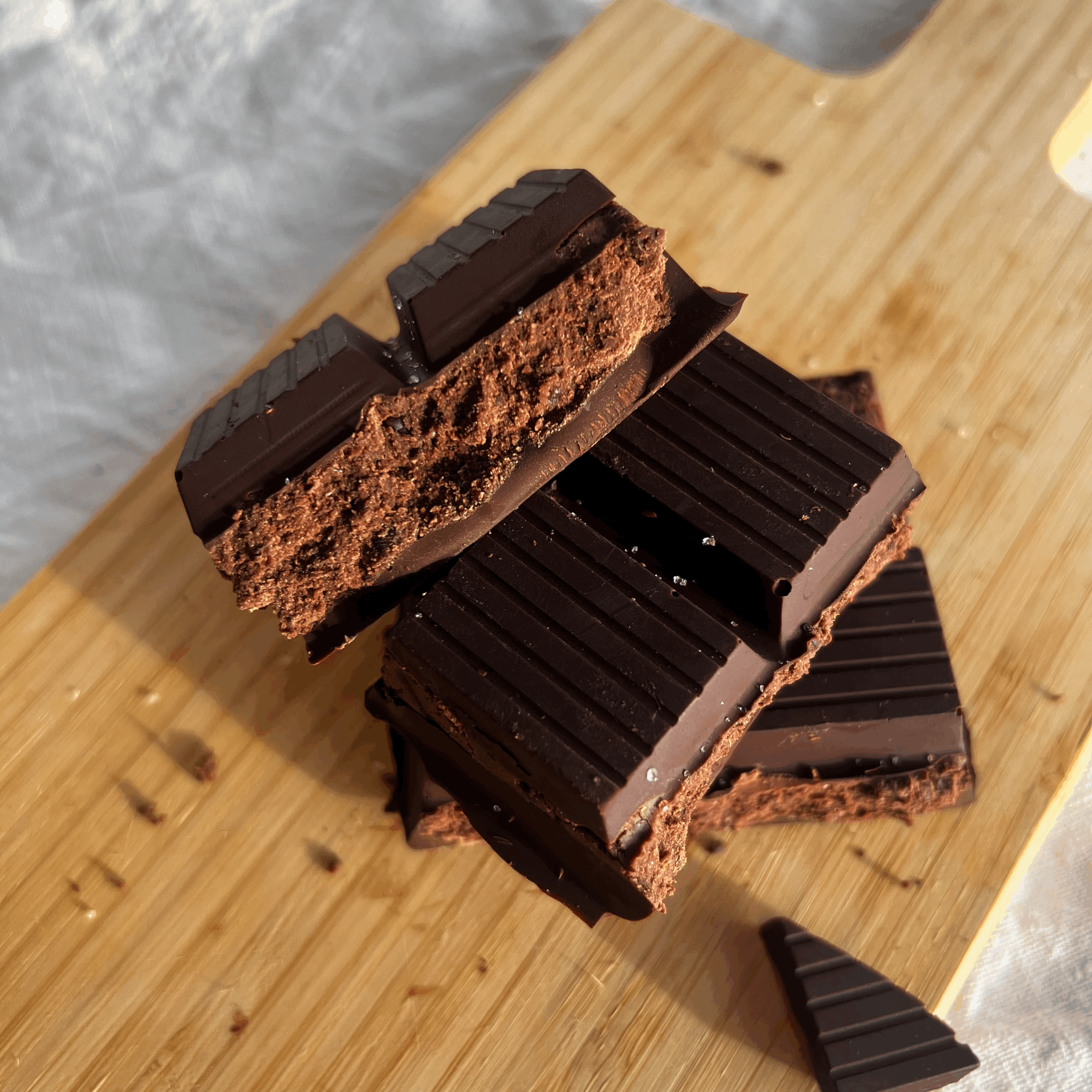 High protein, high fibre and low fodmap brownie stuffed chocolate