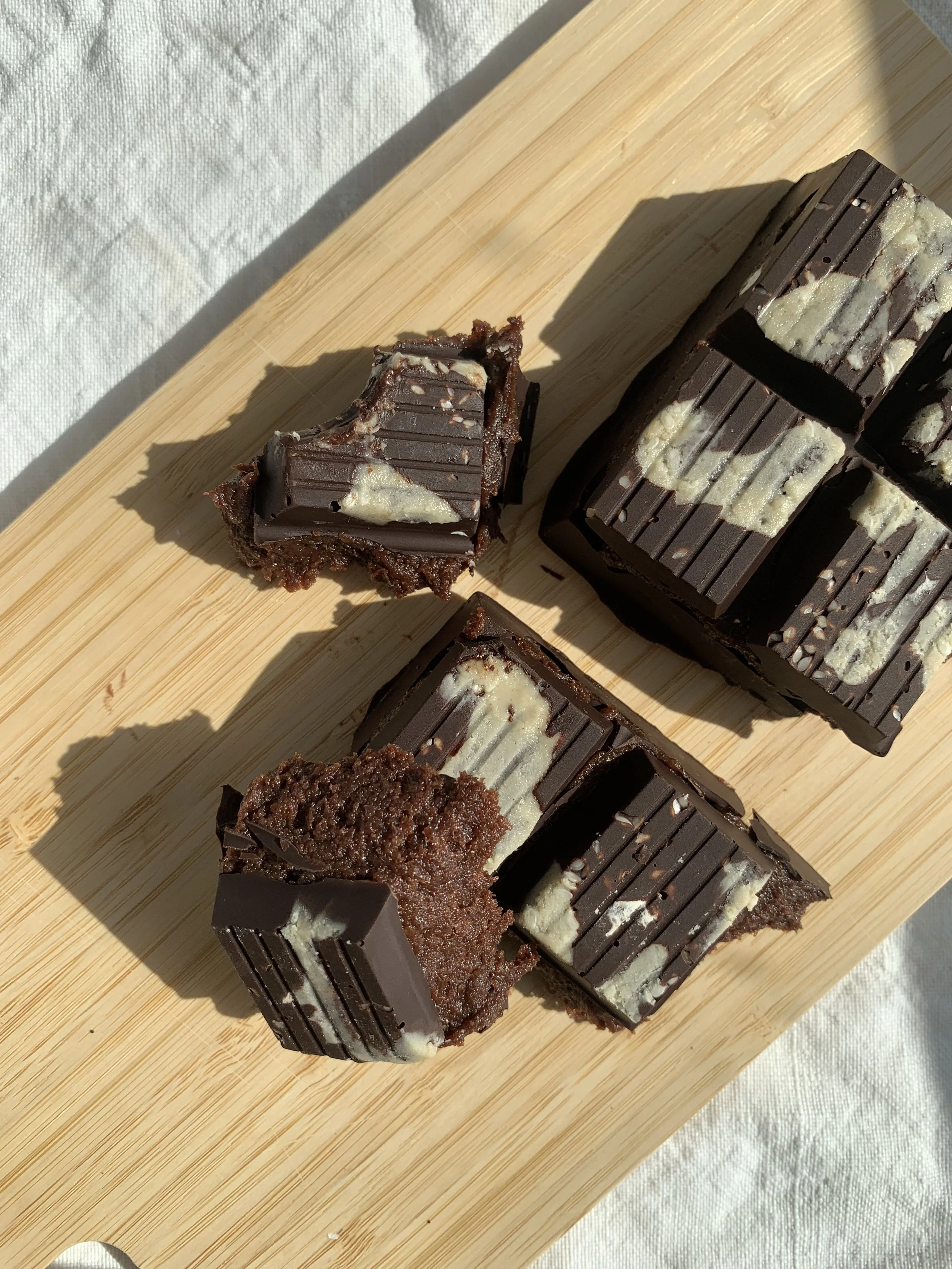 Iron replenishing salted chocolate tahini caramel bar