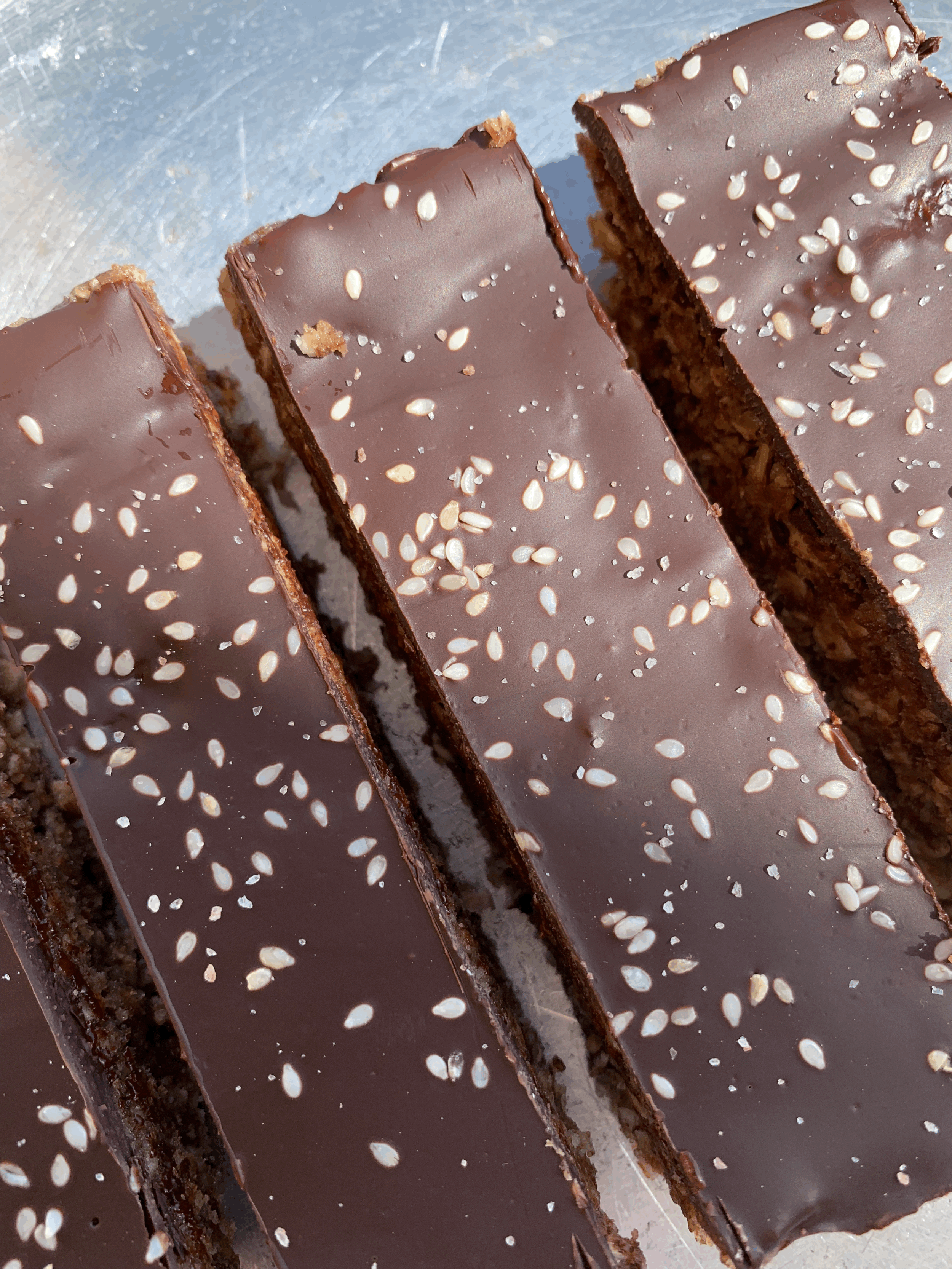 seed cycling luteal phase tahini oat protein bars (gf &amp; df)