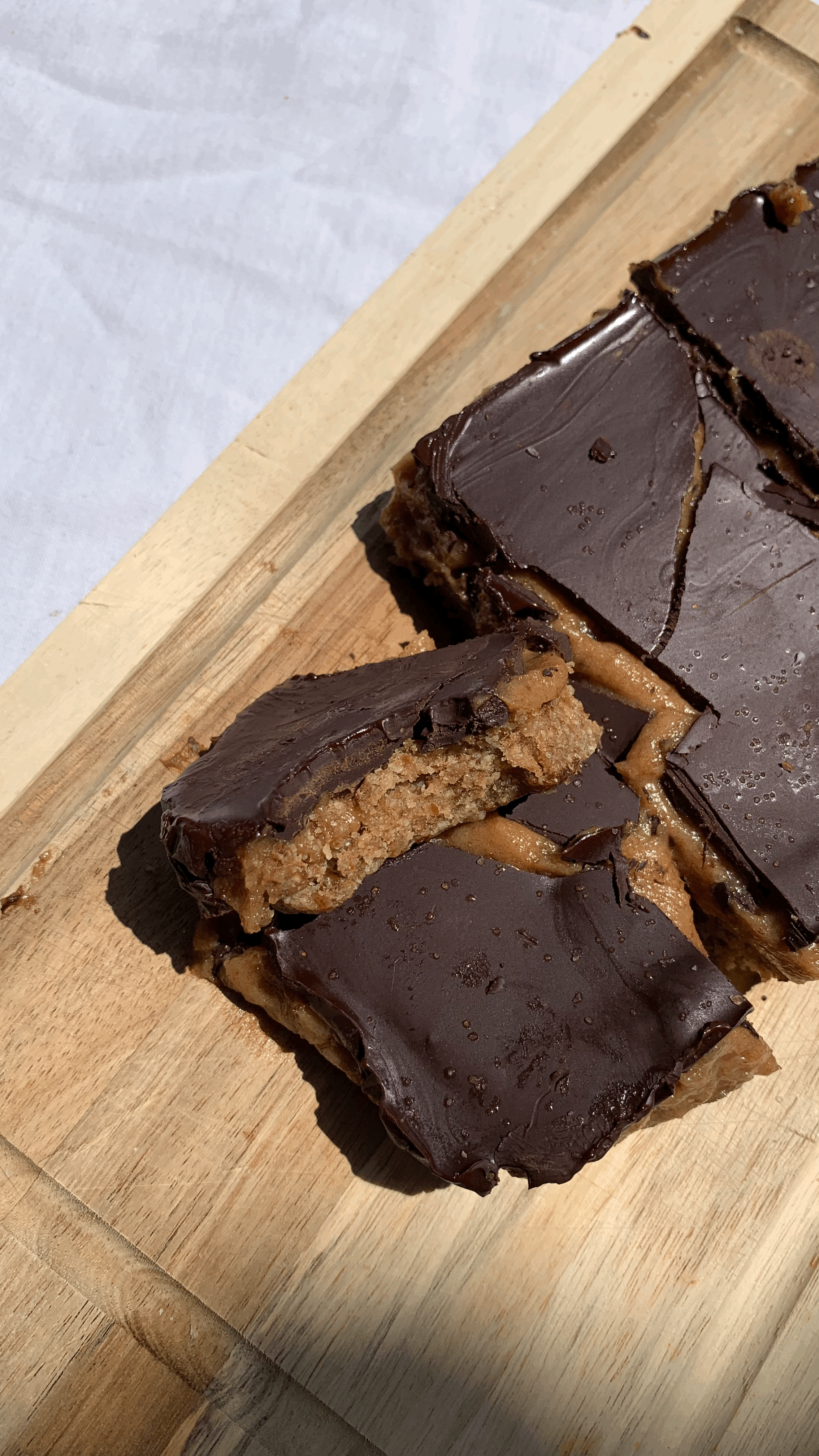 Seed cycling (luteal phase) tahini millionaire shortbread squares