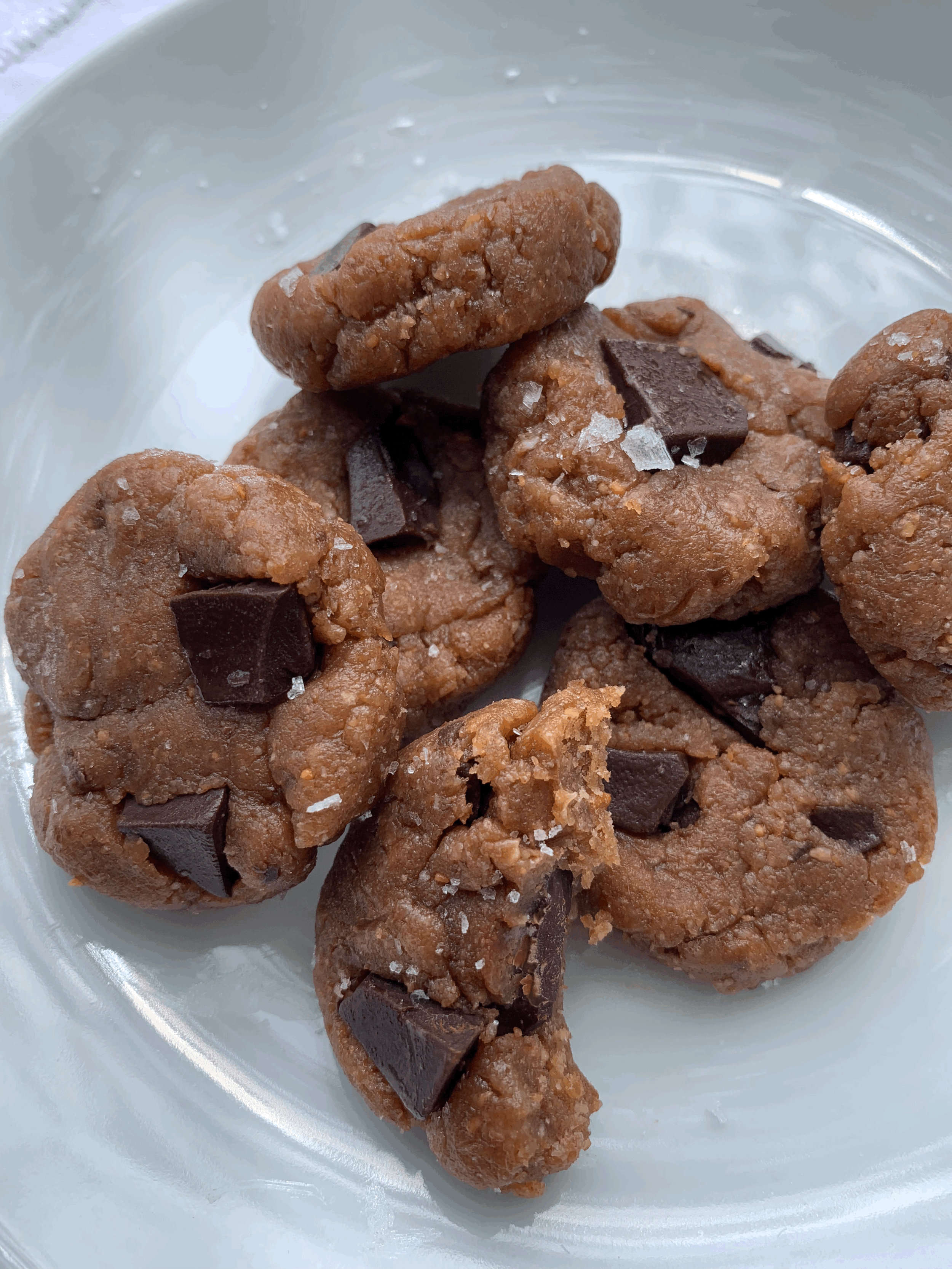 Gluten and dairy free, Seed cycling chocolate chip freezer cookies