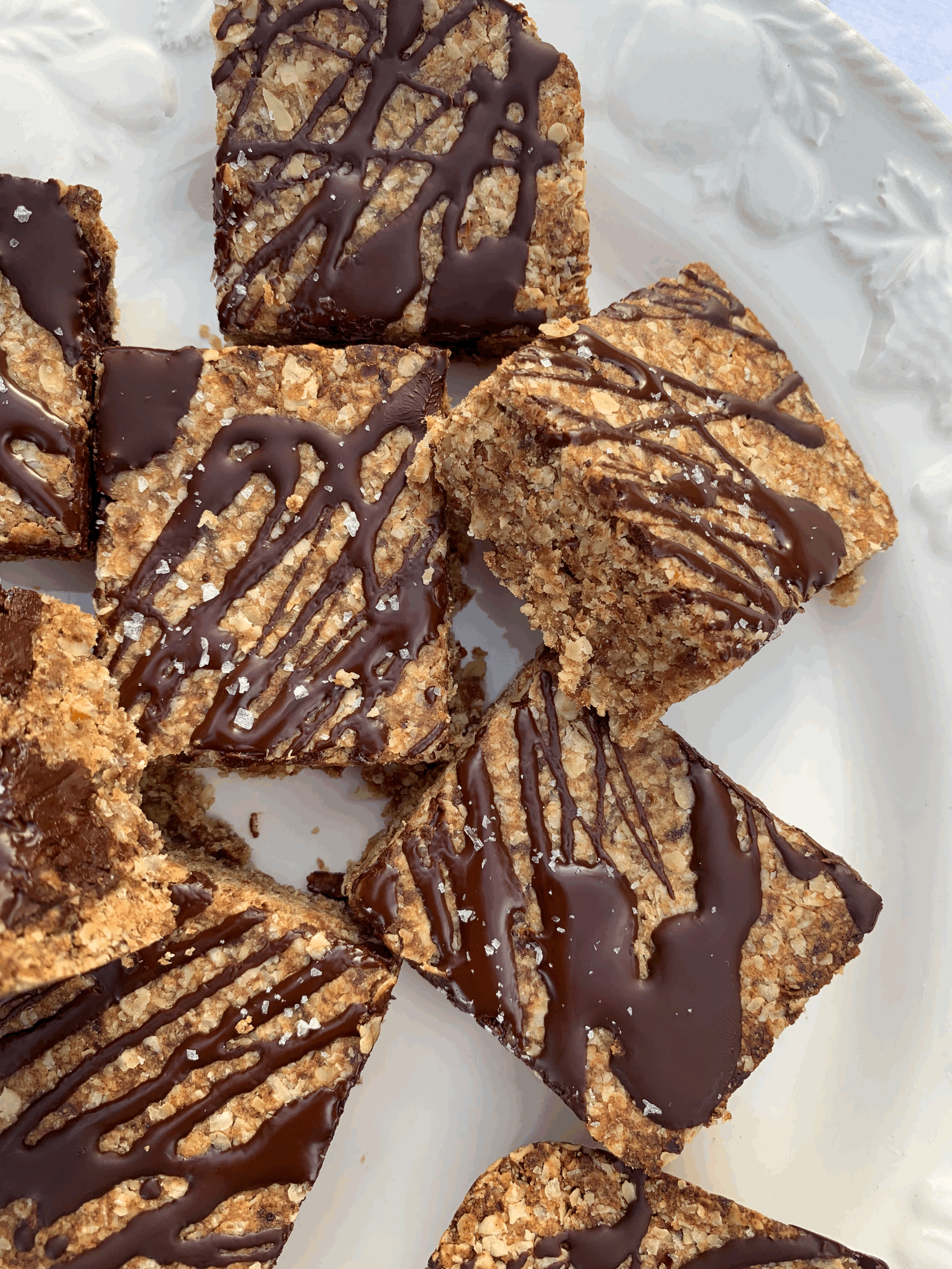 Gluten and dairy free, THREE INGREDIENT, WHOLE FOODS FLAPJACKS                                           (WITH AN Olive Oil, DARK CHOCOLATE AND SEA SALT VERSION) 