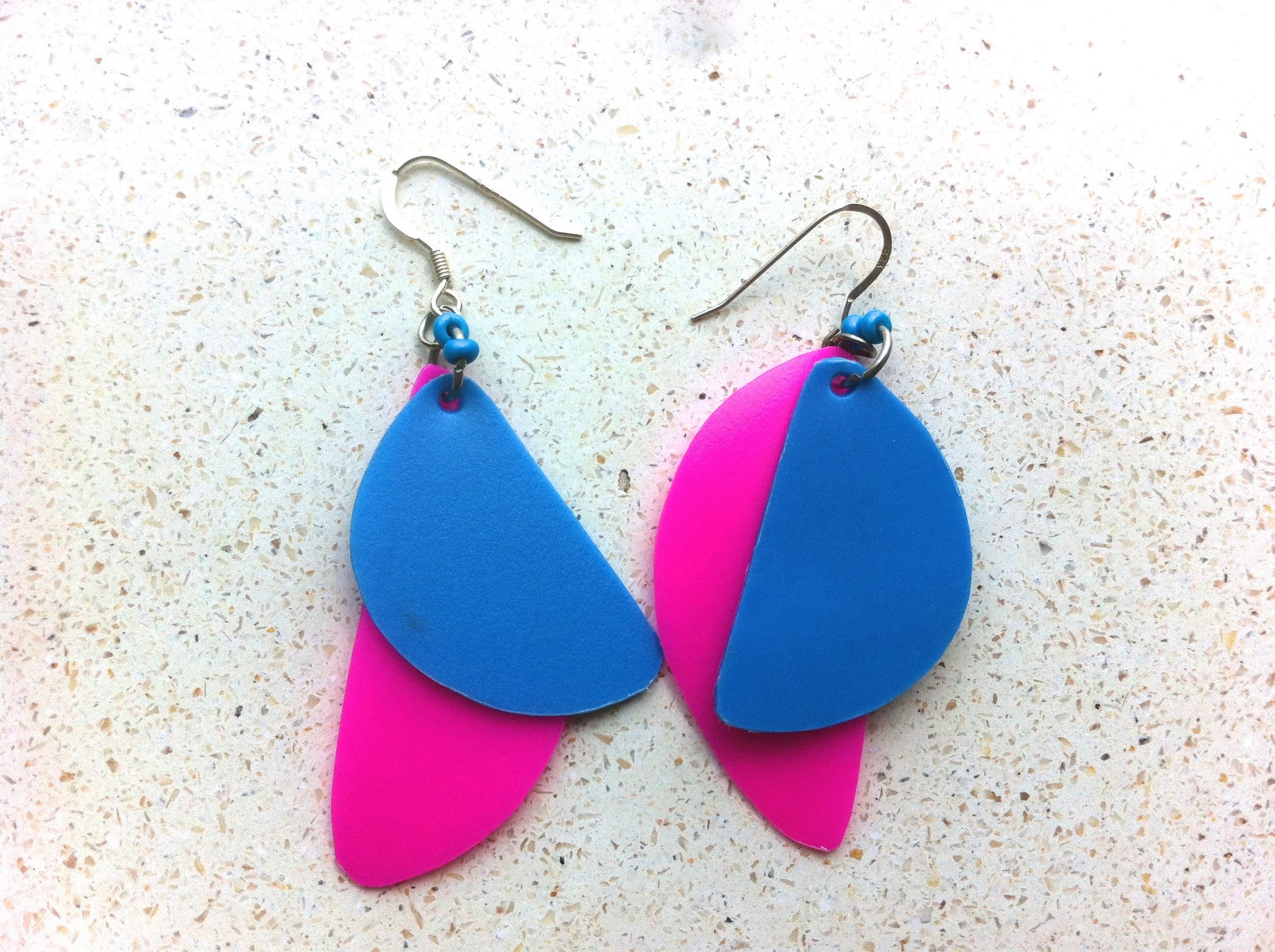 colourful shampoo bottle earrings