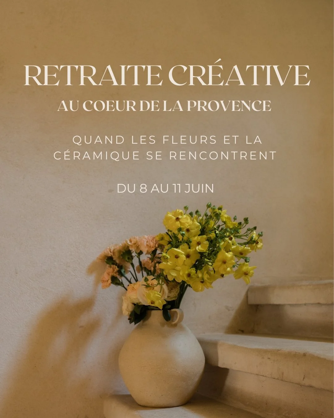 Retraite créative mêlant art floral et céramique