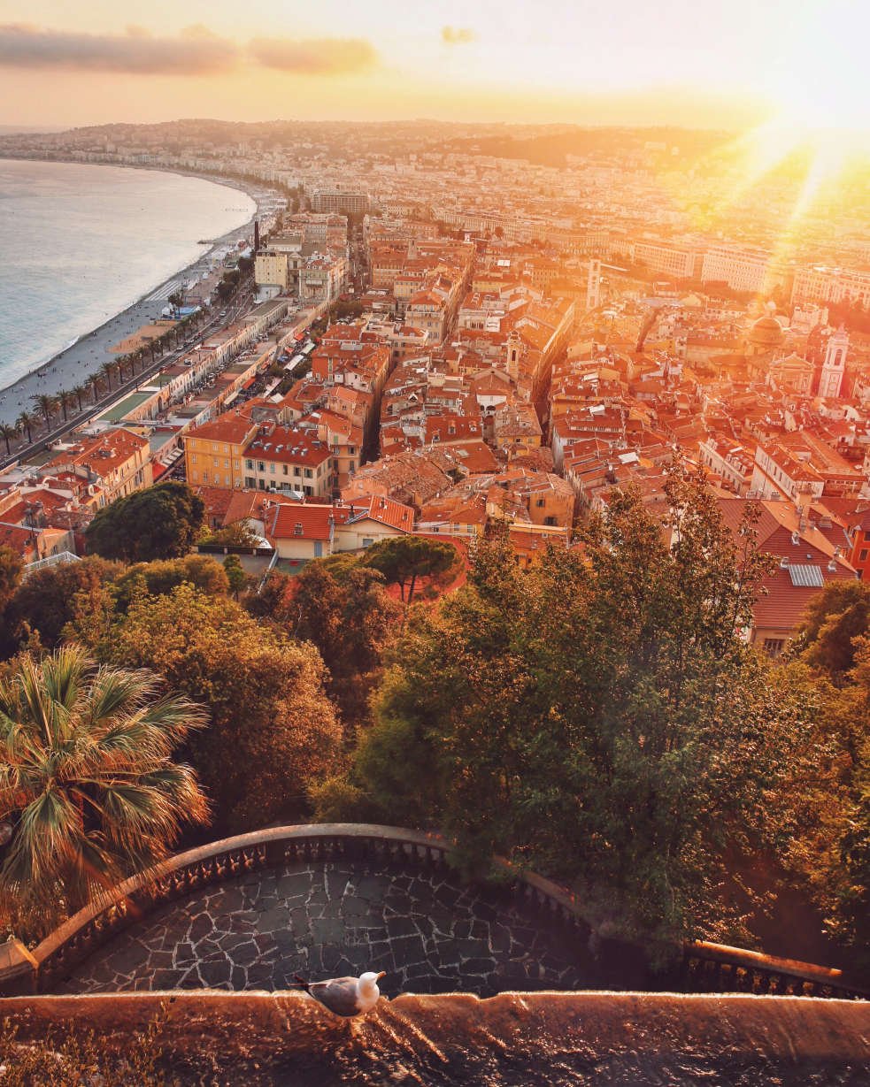 View of Old Nice from the Chateau Colline