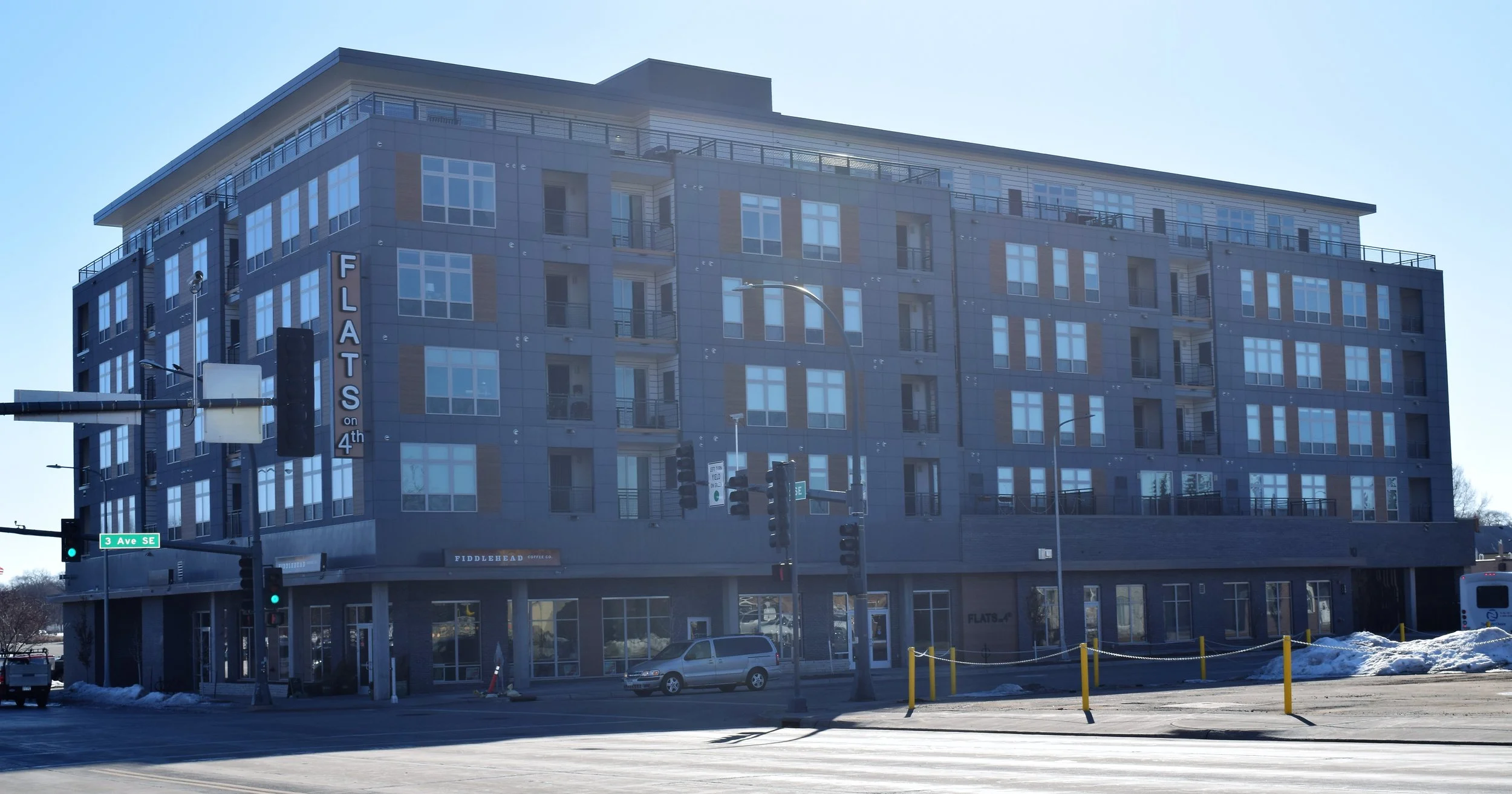 2016 - Flats on 4th Rochester, MN 
92 unit, 66 heated underground parking spaces; 5 levels; main level retail