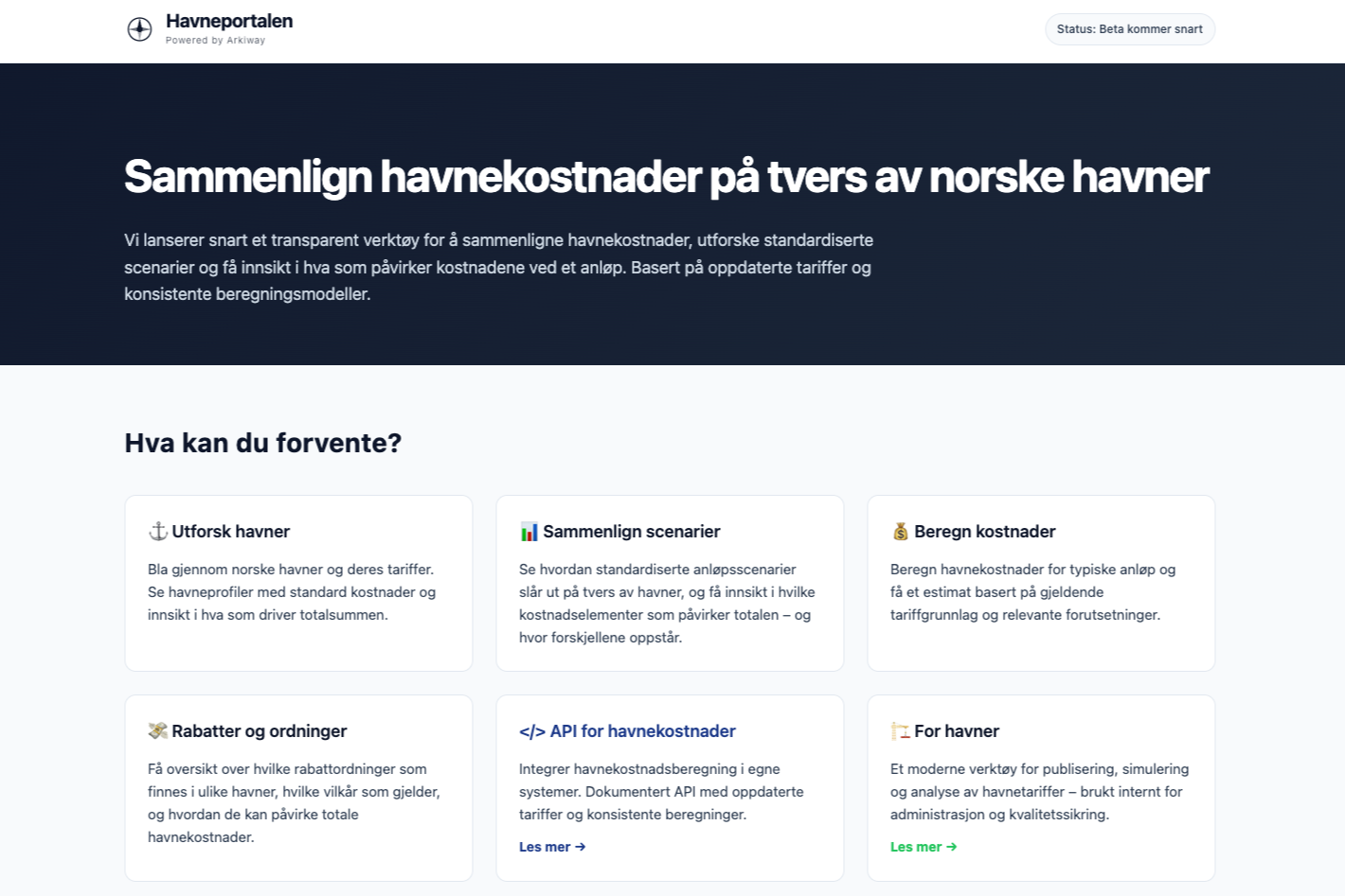 Launching Soon: Havneportalen – Full Control of Port Costs