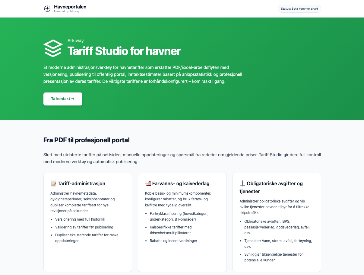 Launching Soon: Tariff Studio&nbsp; - The tool that gives ports full control over tariffs.