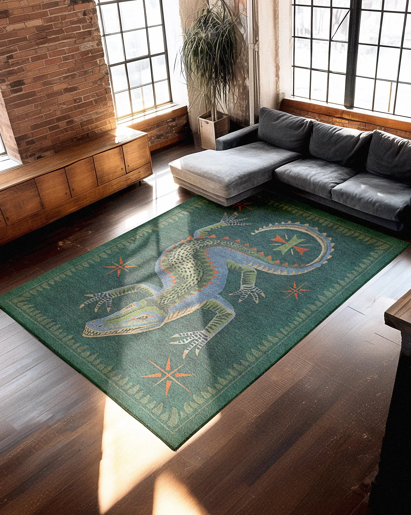 The crowd favorite Hungry Alligator design in 6&rsquo;x9&rsquo; looking fierce 🐊