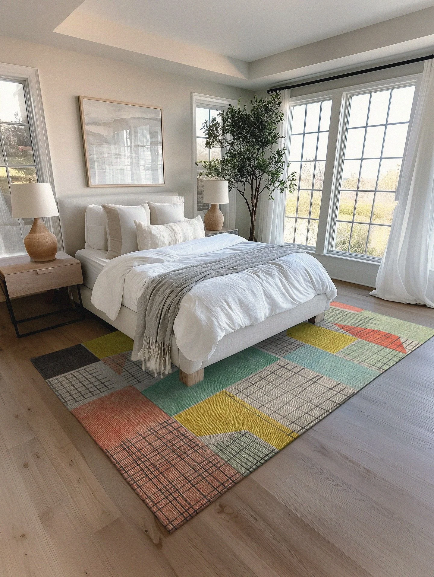 Djuna is the perfect choice for adding a touch of understated color to a monotone space. The playful yet sophisticated design brings an energizing color palette that doesn&rsquo;t ask for attention.
