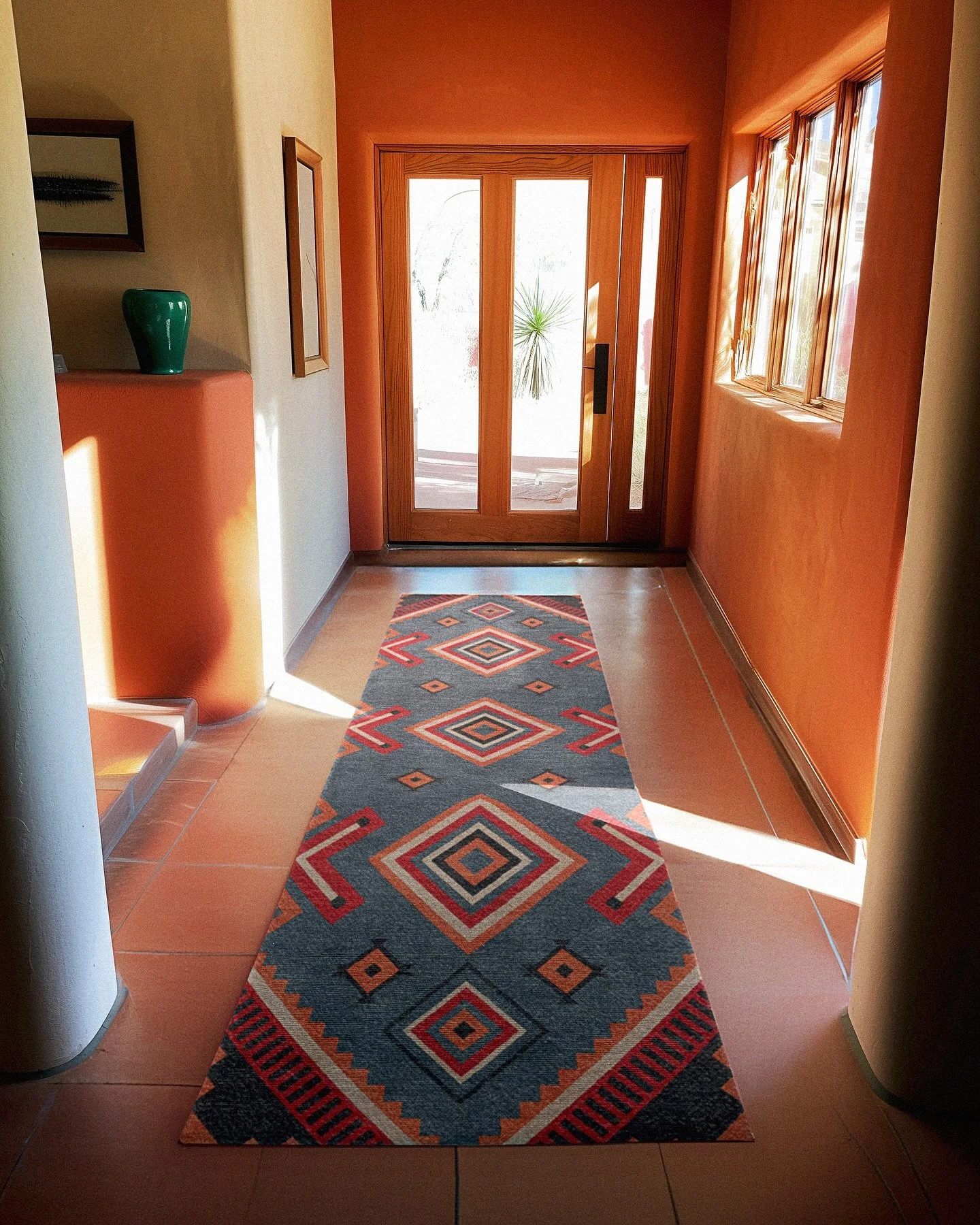 Bold colors? ✅ Grounded geometry? ✅ Modern flare? ✅ The Mehdi design has it all, finding a balance that complements a wide range of aesthetics from rustic southwestern to contemporary minimalism.