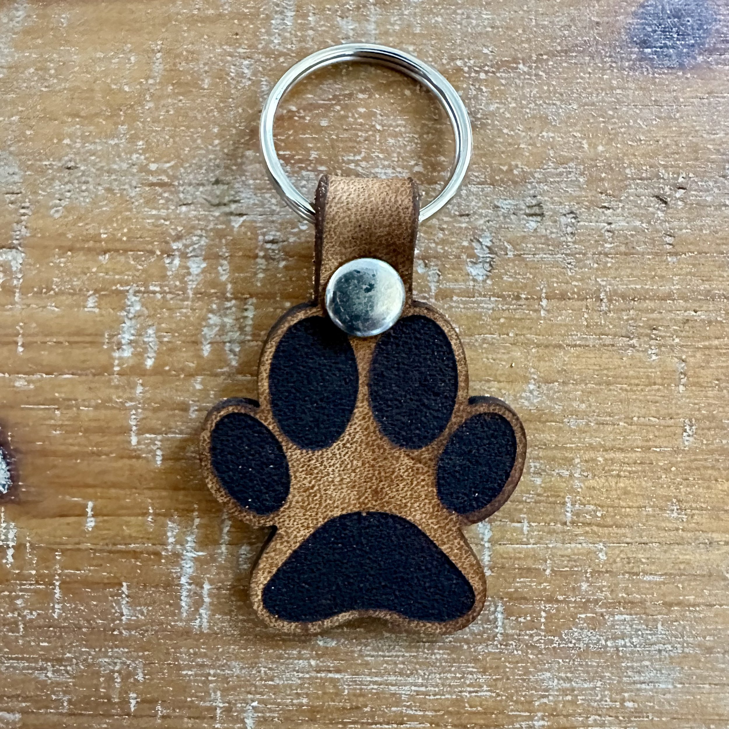Leather Paw Keychain